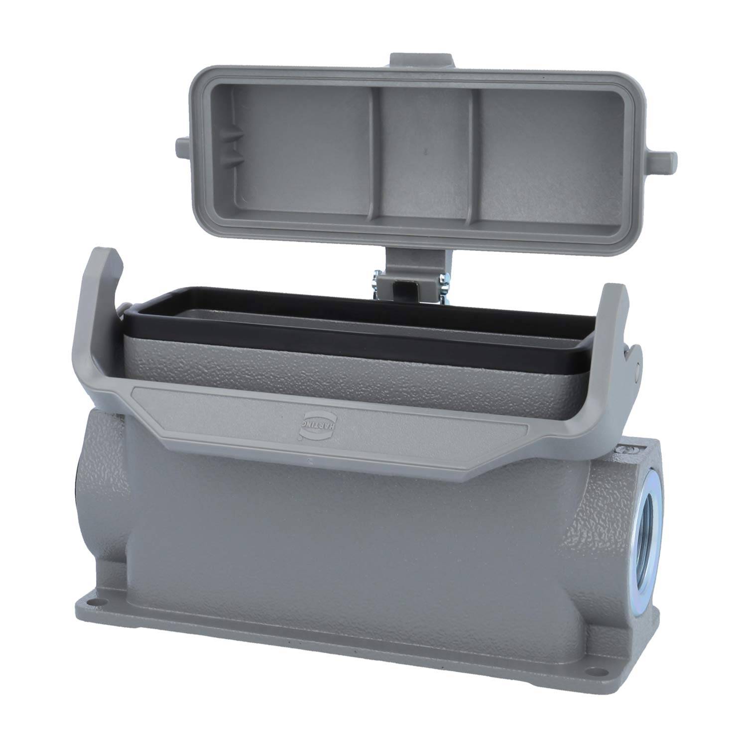 05300240267 HARTING Han 24B Sockelgehäuse hoch, 1xM25 seitlicher Kabelabgang, mit 1 Längsbügel mit Schutzkappe