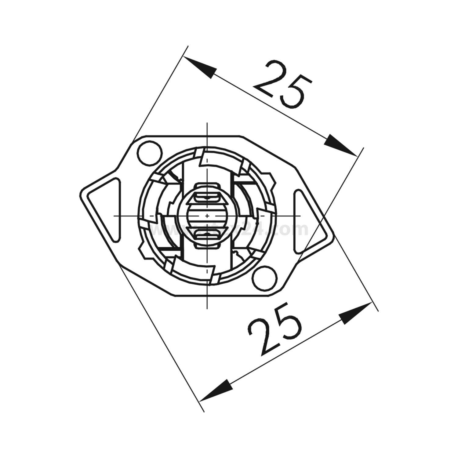 CT2_549 Georg Schlegel Tastkontaktgeber mit getrennten Stößeln, 2W Kontaktgeber CT Flachstecker 2,8mm x 0,8mm - 1Stück