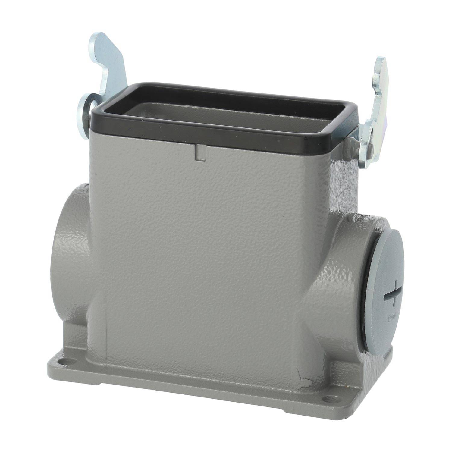 04300100279 HARTING Han 10B Sockelgehäuse hoch, 1xM25 seitlicher Kabelabgang, mit 1 Längsbügel Verschraubung M25