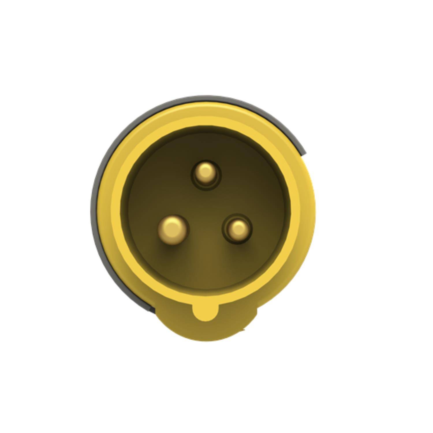 2CMA101946R1000 Amphenol 16 Ampere CEE Steckverbinder 3-polig (2P+PE) Stift, Kodierung 4h gelb 100/130V Frequenz 50 und