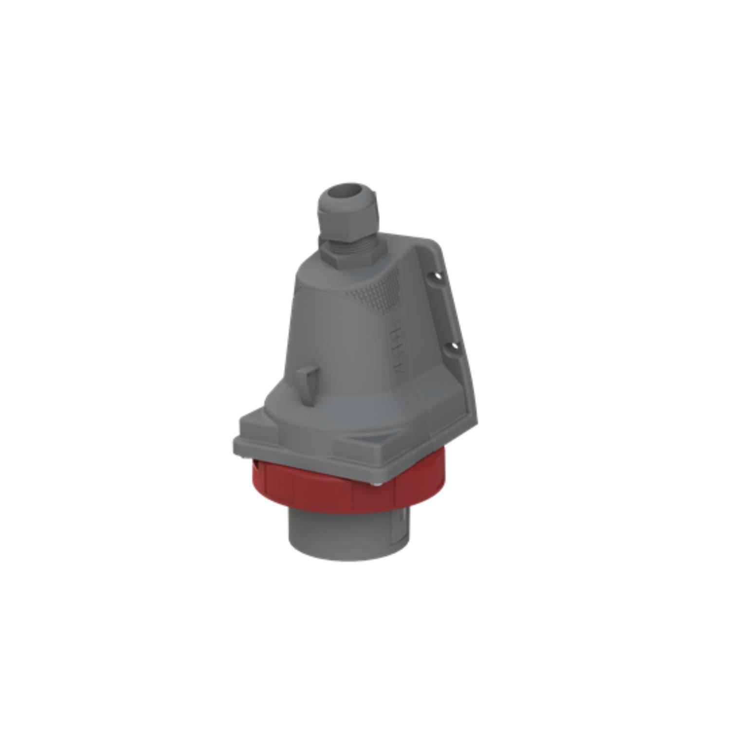 2CMA101206R1000 Amphenol 32 Ampere CEE Wandsteckverbinder 5-polig (3P+N+PE) Stift, Kodierung 6h rot 200/346V bis