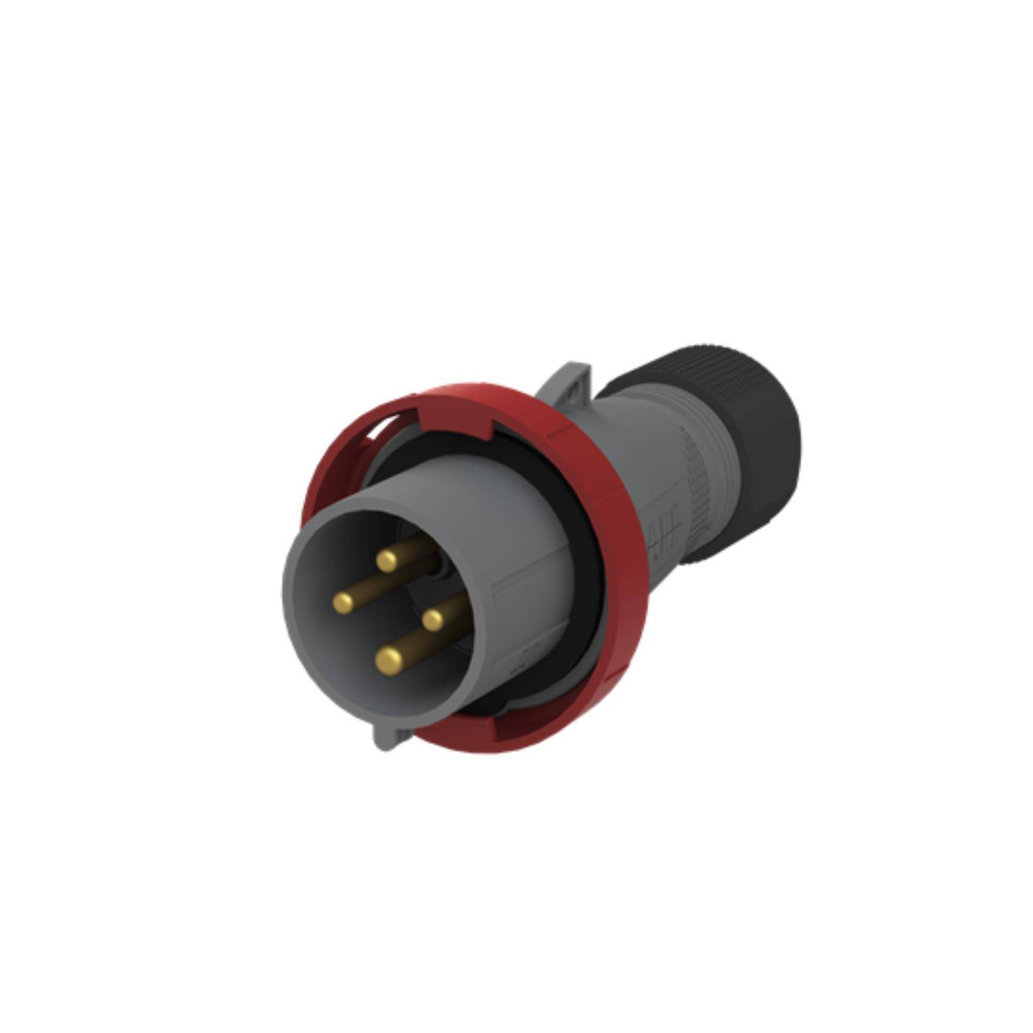 2CMA101103R1000 Amphenol 32 Ampere CEE Steckverbinder 4-polig (3P+PE) Stift, Kodierung 6h rot 380/415V Frequenz 50 und