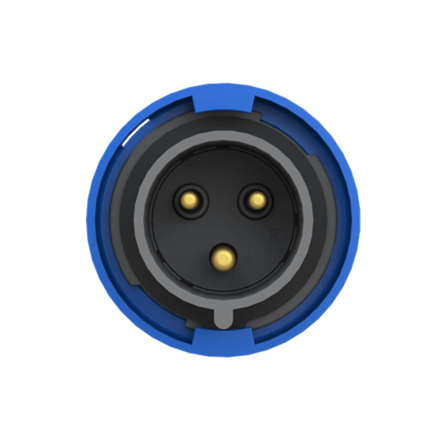 2CMA101095R1000 Amphenol 32 Ampere CEE Steckverbinder 3-polig (2P+PE) Stift, Kodierung 6h blau 200/250V Frequenz 50 und