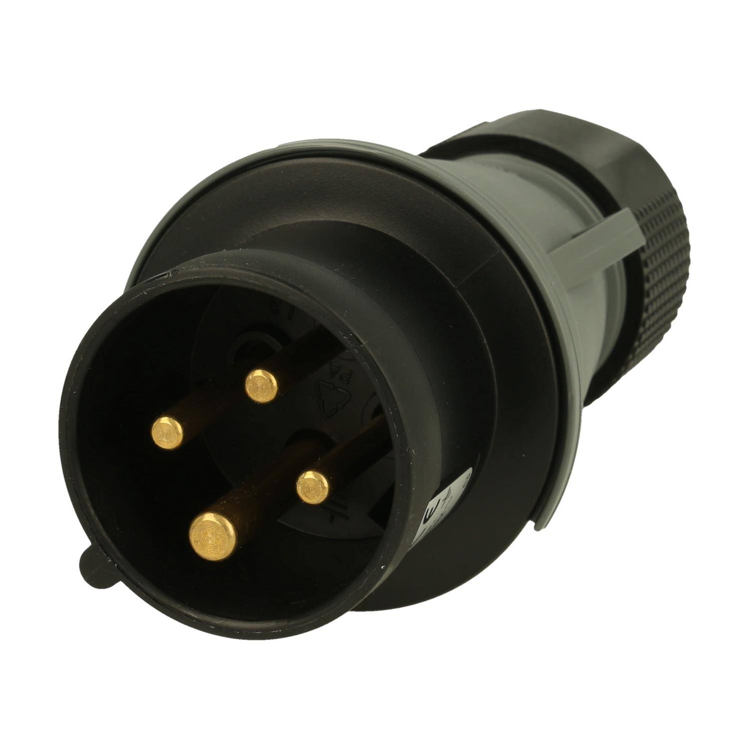 2CMA101957R1000 Amphenol 16 Ampere CEE Steckverbinder 4-polig (3P+PE) Stift, Kodierung 7h schwarz 480/500V Frequenz 50