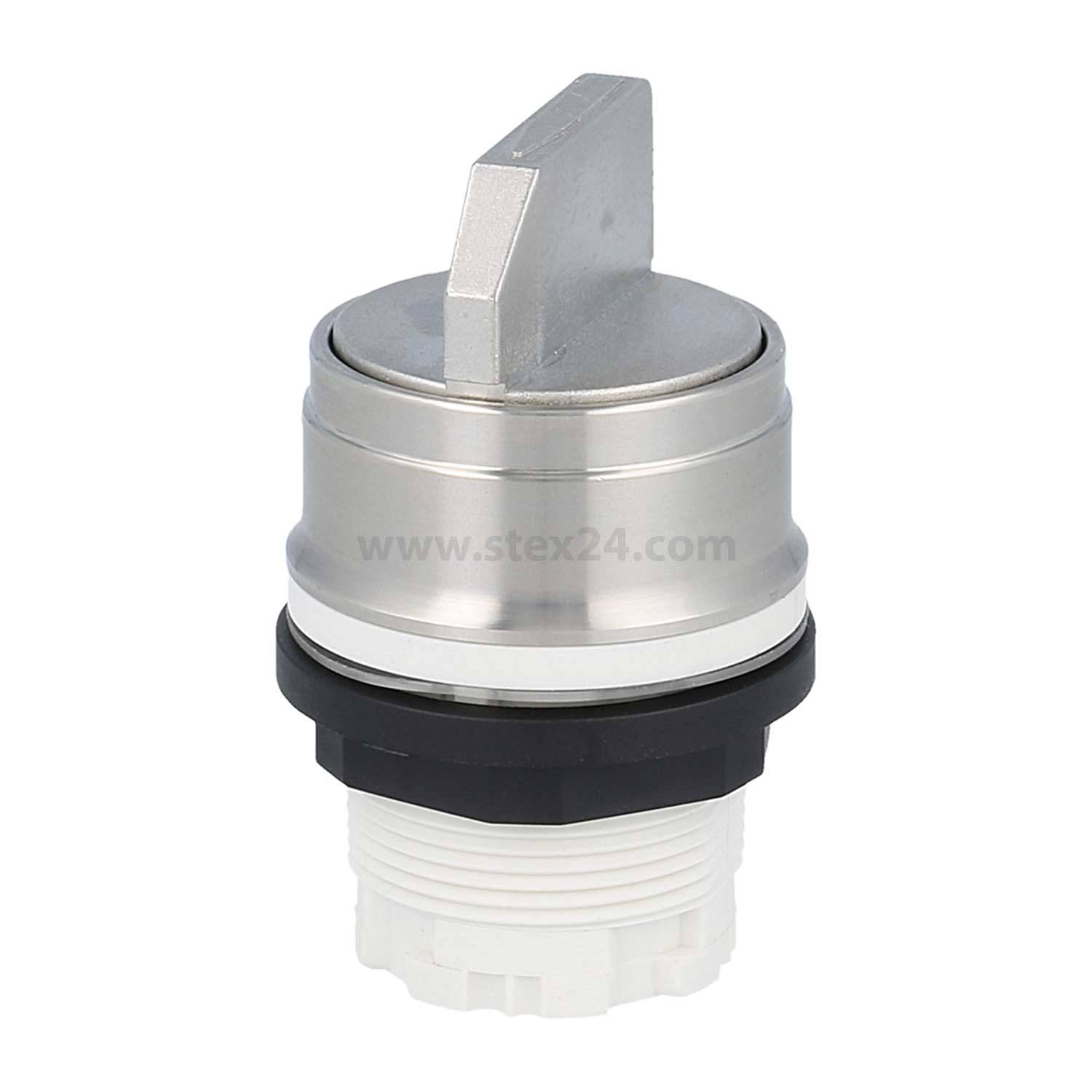 Metallischer Rotationsnockenschalter mit einer Kunststoffbasis, verwendet zur Steuerung elektrischer Schaltkreise.