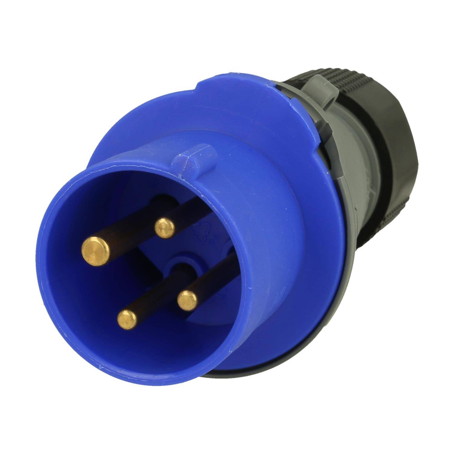 2CMA101958R1000 Amphenol 16 Ampere CEE Steckverbinder 4-polig (3P+PE) Stift, Kodierung 9h blau 200/250V Frequenz 50 und