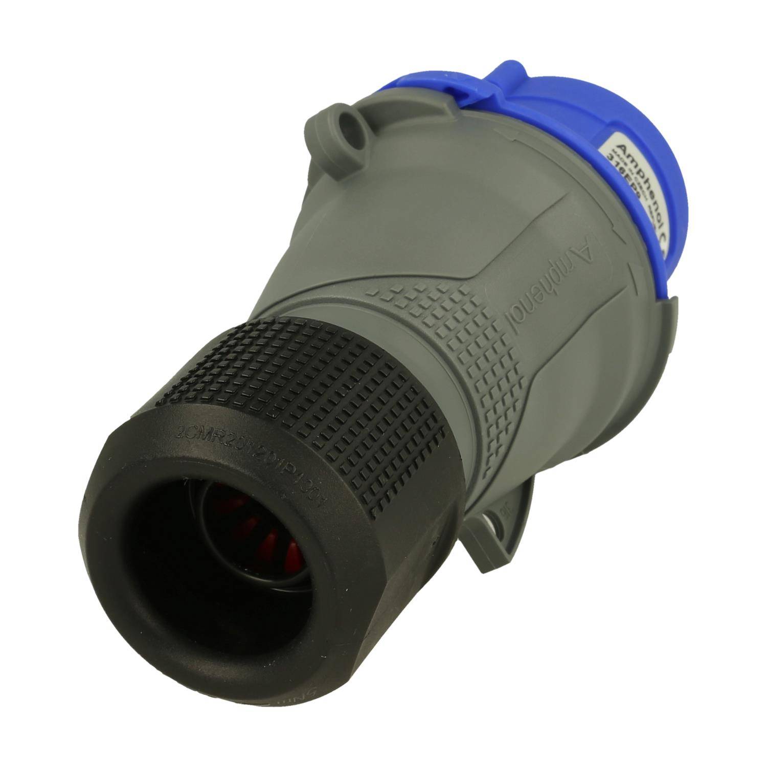 2CMA101958R1000 Amphenol 16 Ampere CEE Steckverbinder 4-polig (3P+PE) Stift, Kodierung 9h blau 200/250V Frequenz 50 und