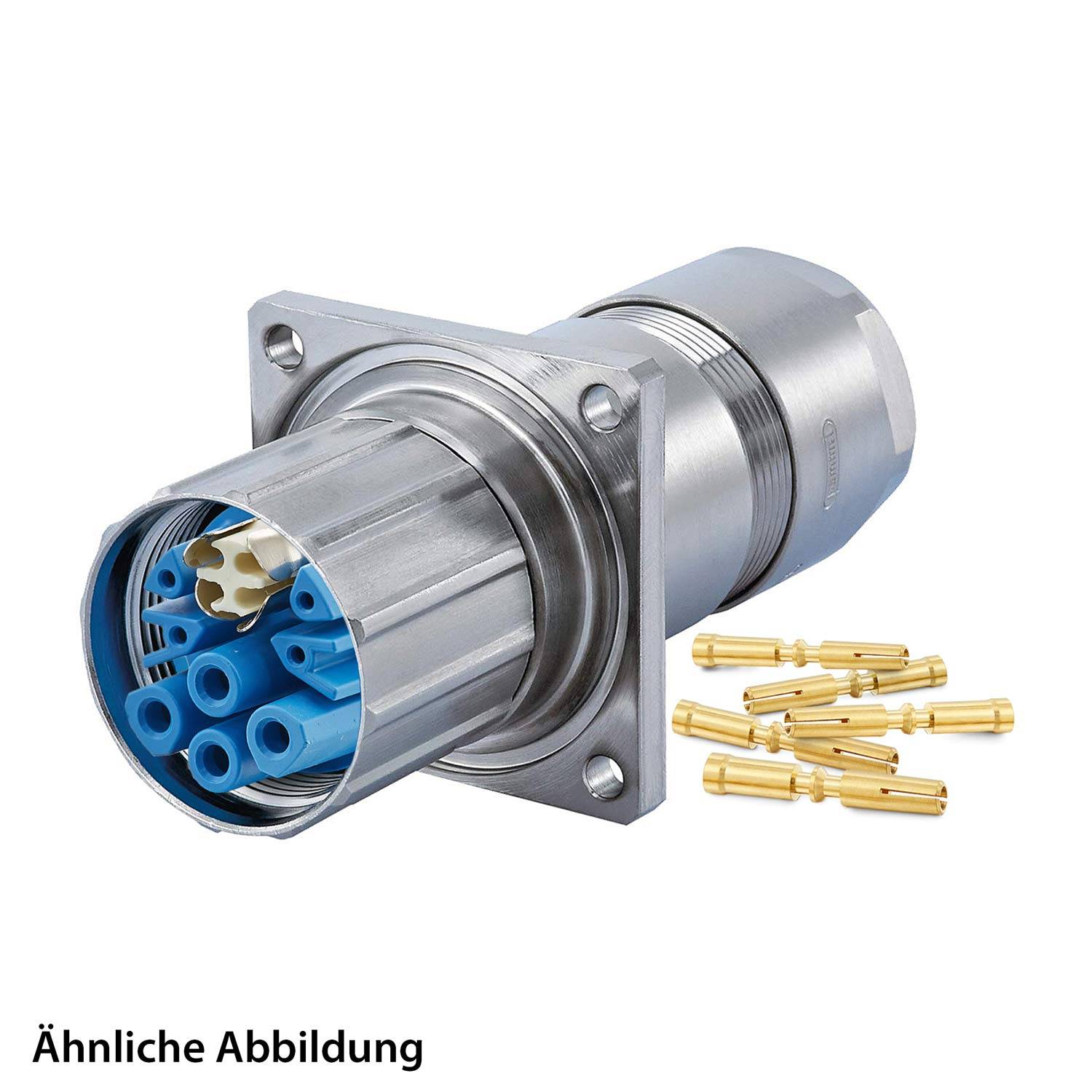 799918313K HUMMEL SET inkl. Kontakte M23 Hybrid Wanddurchführung, Crimpeinsatz gerade Polzahl 3+4+4+PE, Buchse Vorder-