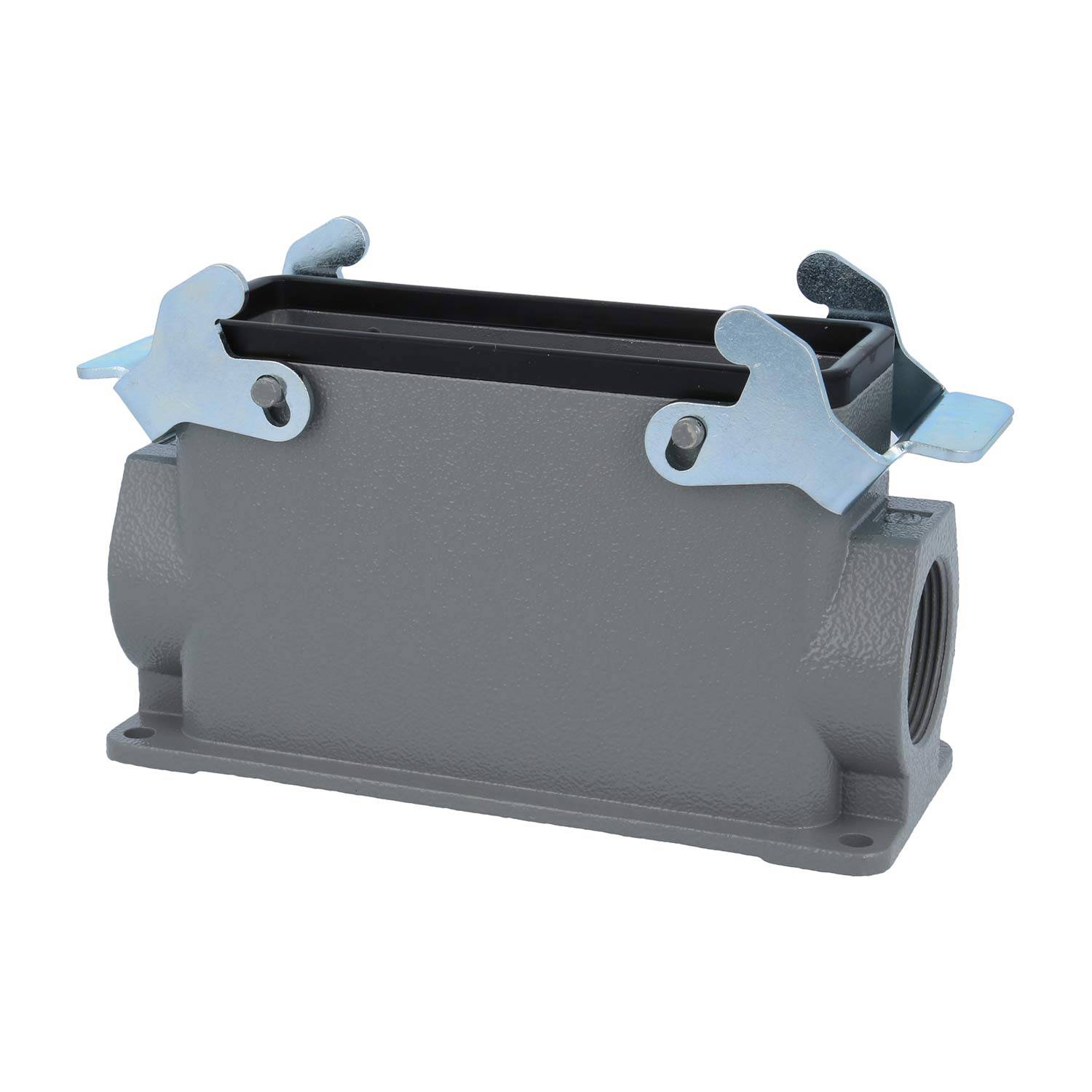 04300240272 HARTING Han 24B Sockelgehäuse hoch, 2xM32 seitlicher Kabelabgang, mit 2 Querbügeln Verschraubung M32