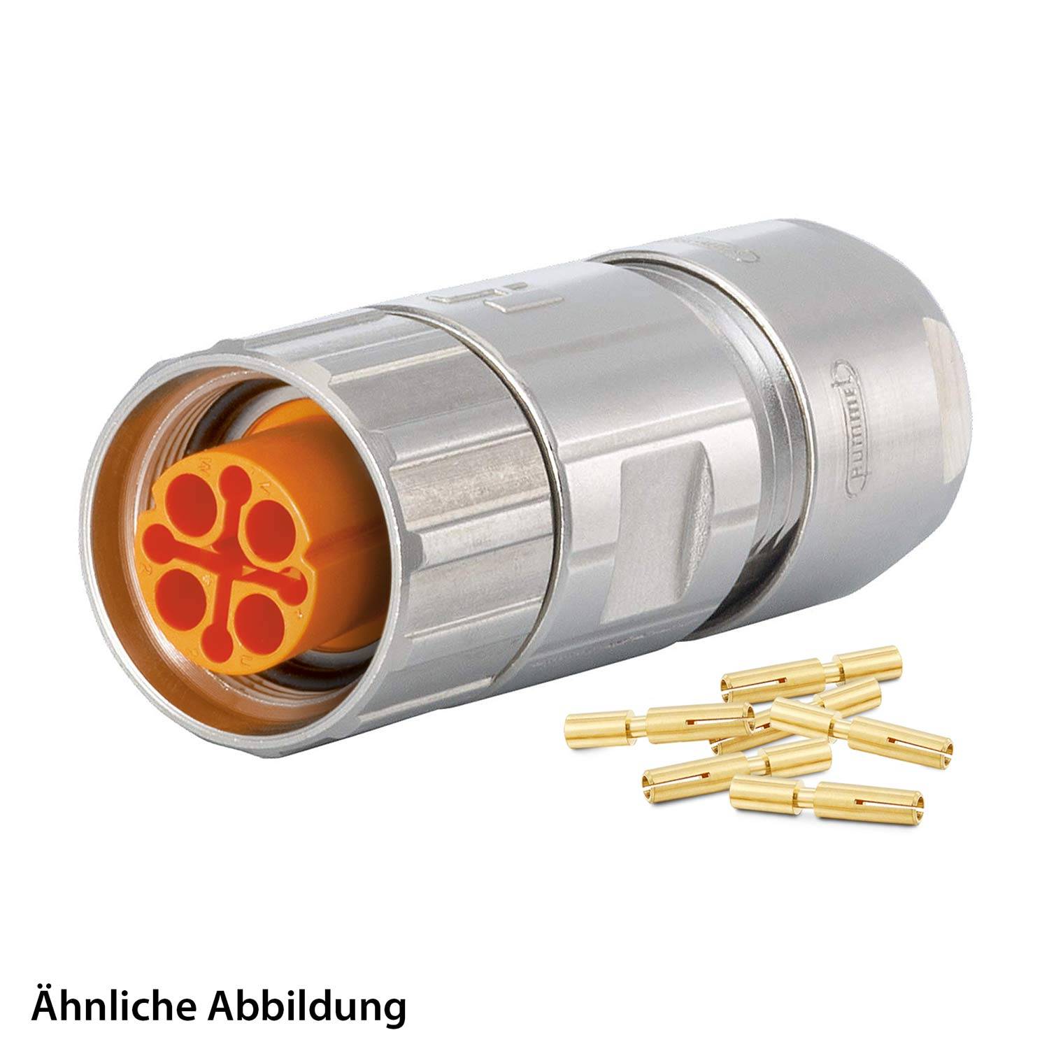 799910326K HUMMEL SET inkl. Kontakte M16 Kabelsteckverbinder, Crimpeinsatz gerade Polzahl 6+PE, Buchse lange Version