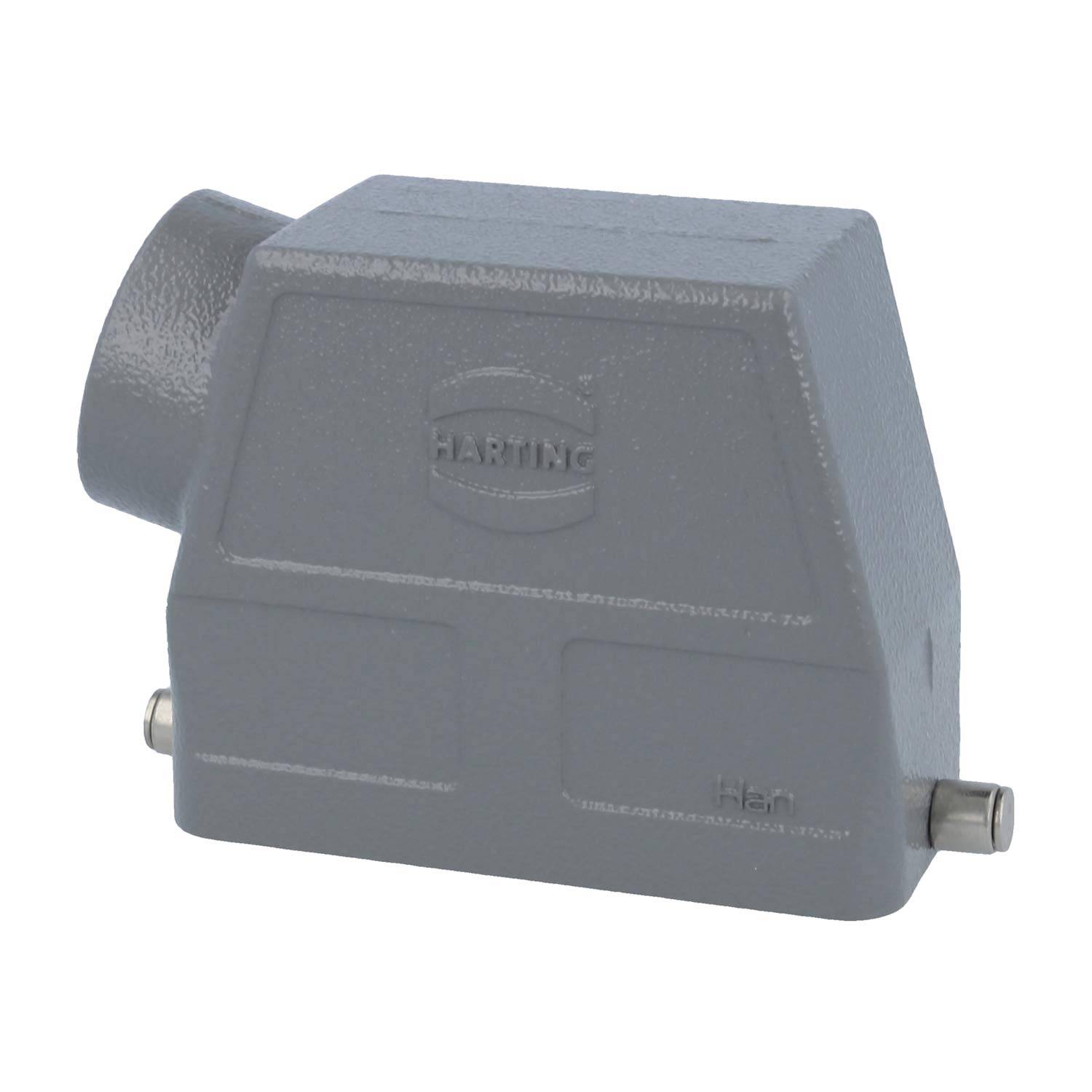 05300160566 HARTING Han 16B Tüllengehäuse hoch, 1xM25 seitlicher Kabelabgang, für 1 Bügel (am Unterteil) Verschraubung