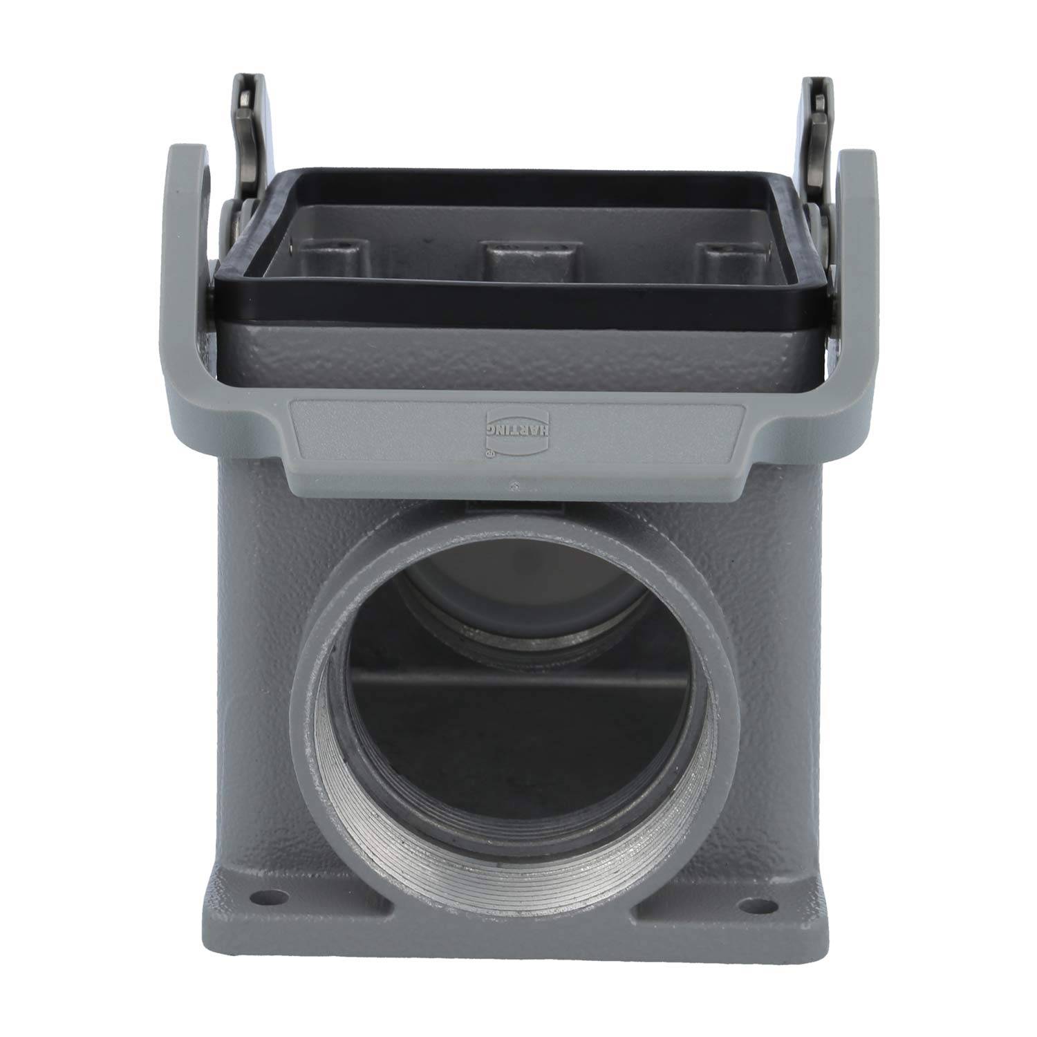 09300320233 HARTING Han 32B Sockelgehäuse hoch, 1xPG42 seitlicher Kabelabgang, mit 2 Querbügeln Verschraubung PG42