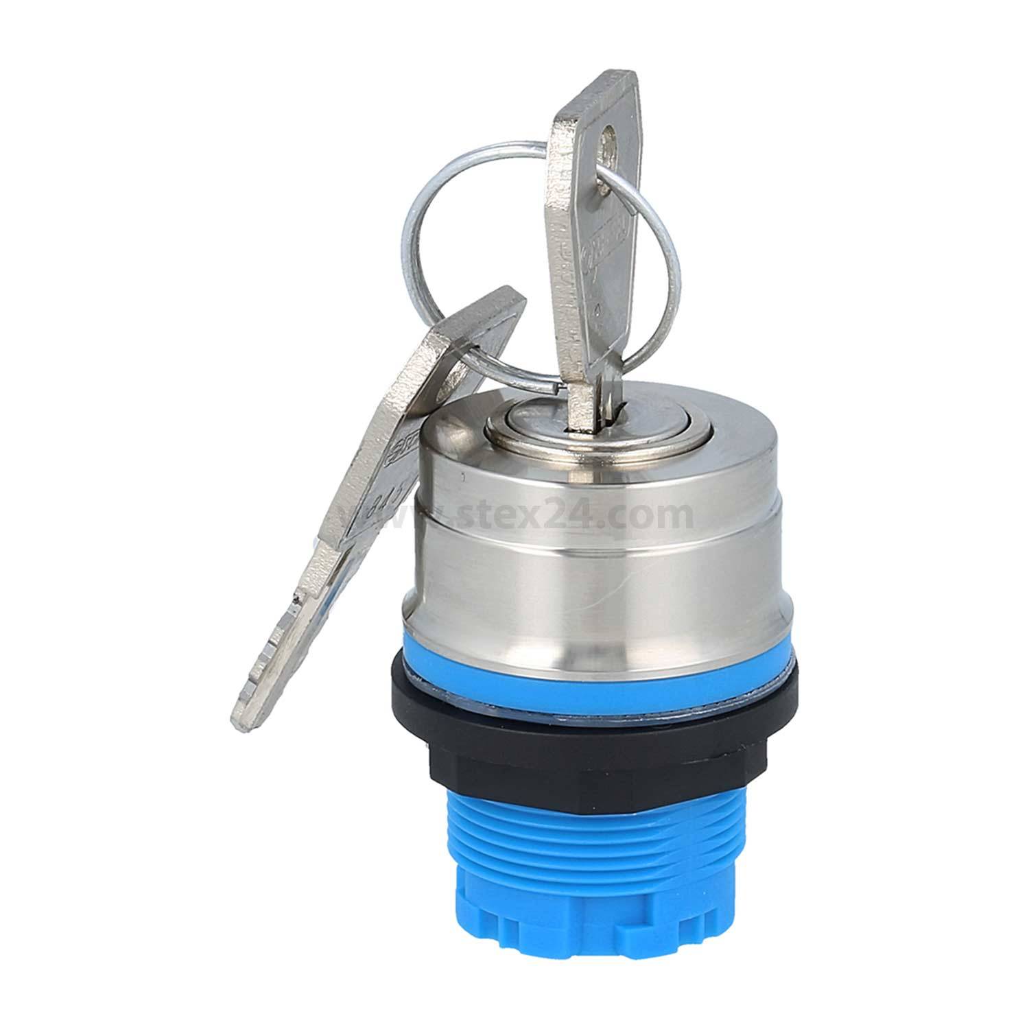 RVASSA17E_BL Georg Schlegel Schlüsseltaste rastend rund, RVA Beleuchtbar: Nein Beschriftbar: Nein - 1Stück