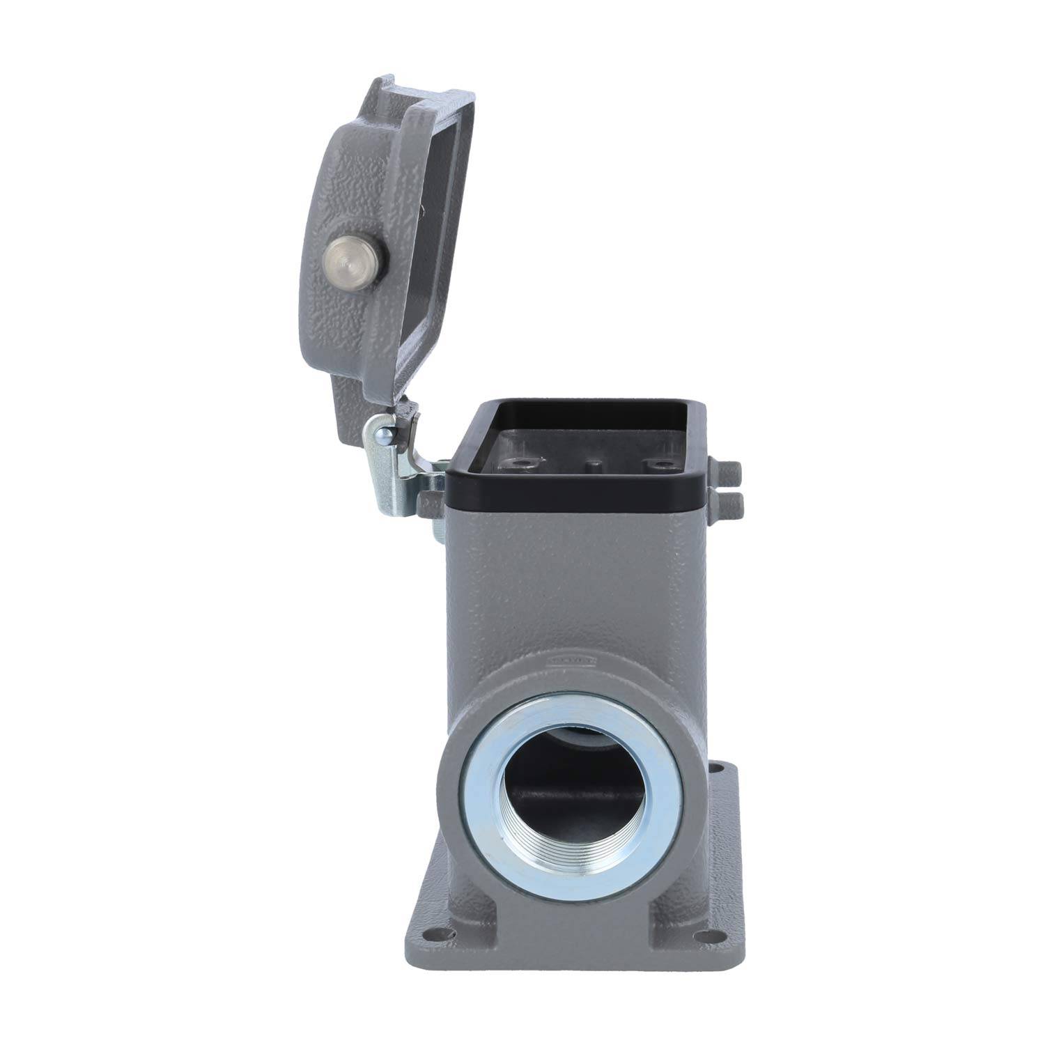 05300102261 HARTING Han 10B Sockelgehäuse hoch, 2xM25 seitlicher Kabelabgang, für 2 Bügel (am Oberteil) mit Schutzkappe