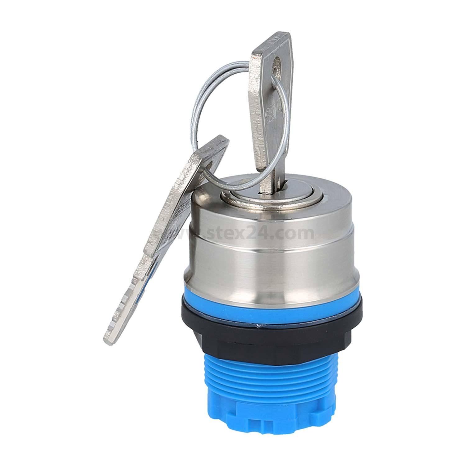 RVASSA14E_BL Georg Schlegel Schlüsseltaste rastend rund, RVA Beleuchtbar: Nein Beschriftbar: Nein - 1Stück