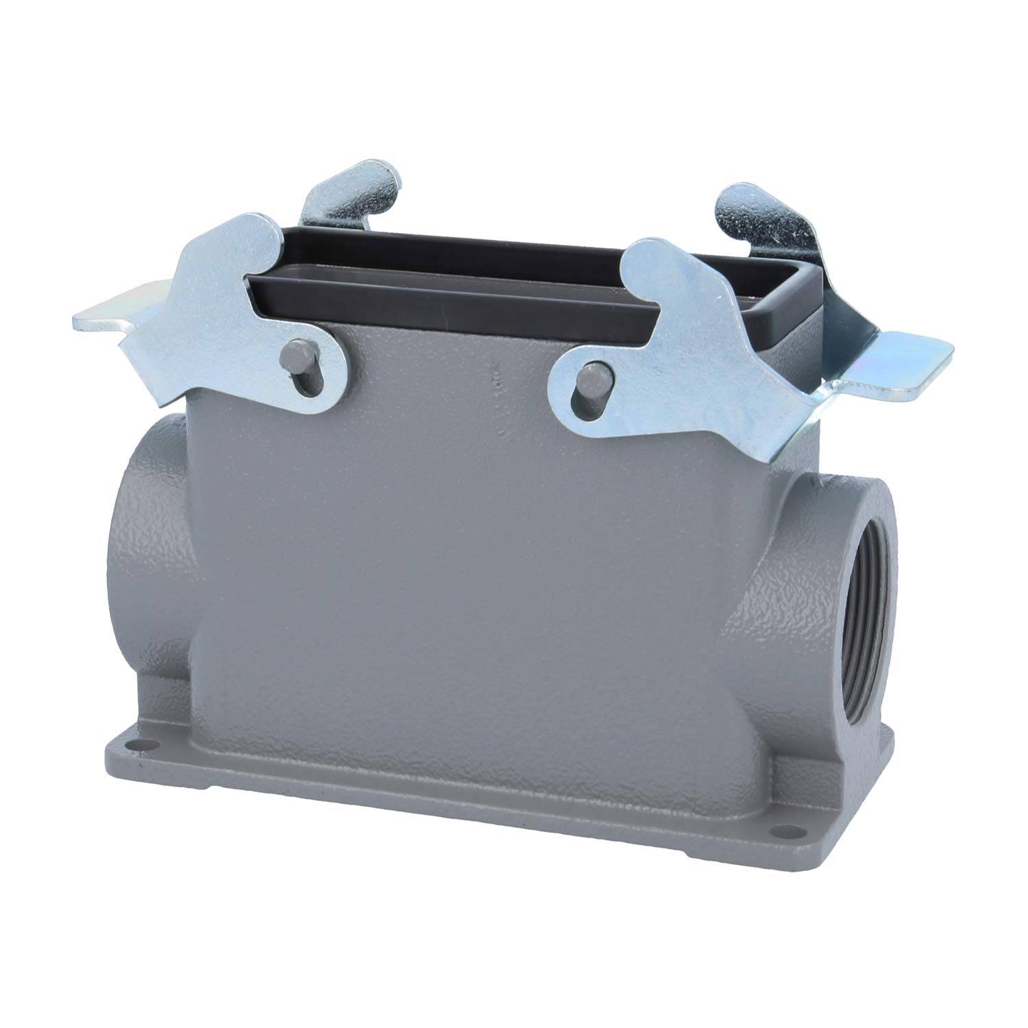 04300160263 HARTING Han 16B Sockelgehäuse hoch, 1xM32 seitlicher Kabelabgang, mit 2 Querbügeln Verschraubung M32