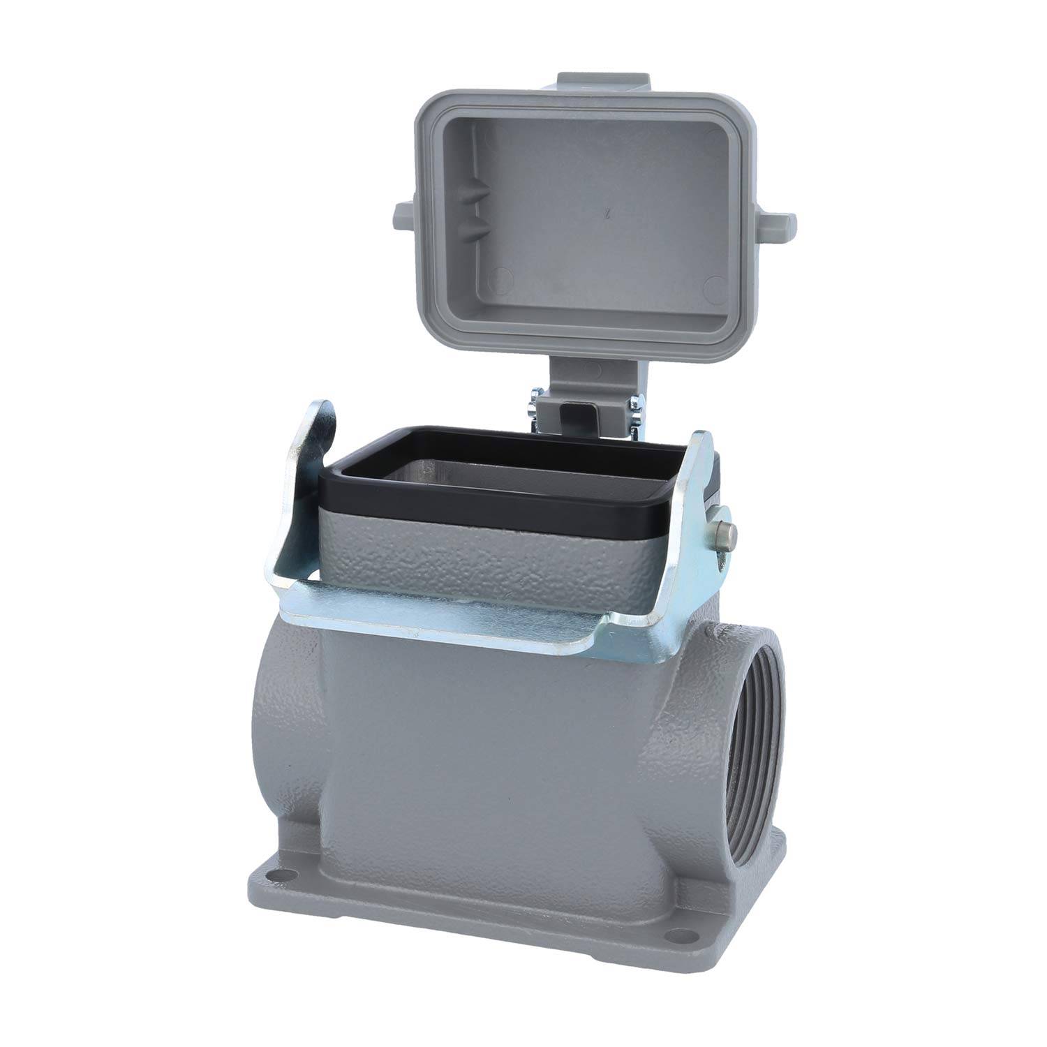 04300060298 HARTING Han 6B Sockelgehäuse hoch, 2xPG29 seitlicher Kabelabgang, mit 1 Längsbügel mit Schutzkappe