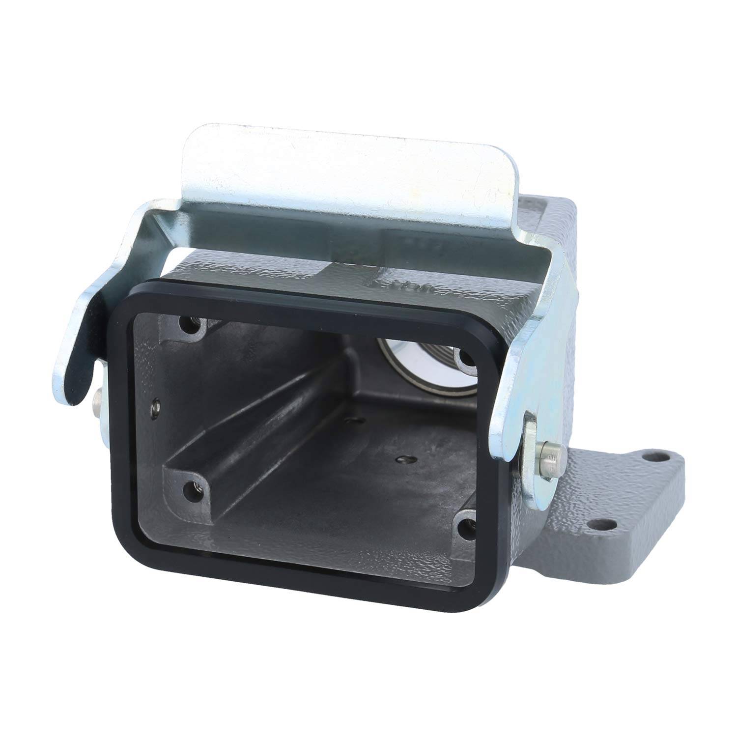 04300060757 HARTING Han 6B Kupplungsgehäuse hoch, 1xPG21 gerader Kabelabgang, mit 1 Längsbügel Verschraubung PG21