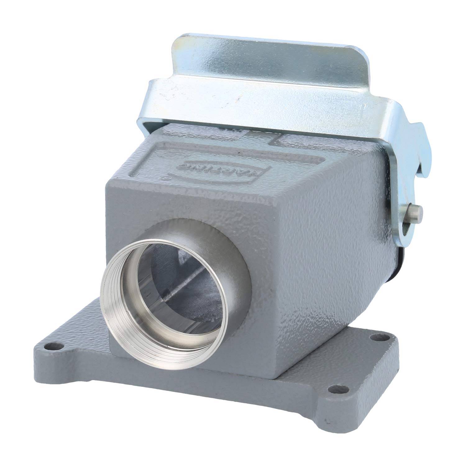 04300060757 HARTING Han 6B Kupplungsgehäuse hoch, 1xPG21 gerader Kabelabgang, mit 1 Längsbügel Verschraubung PG21