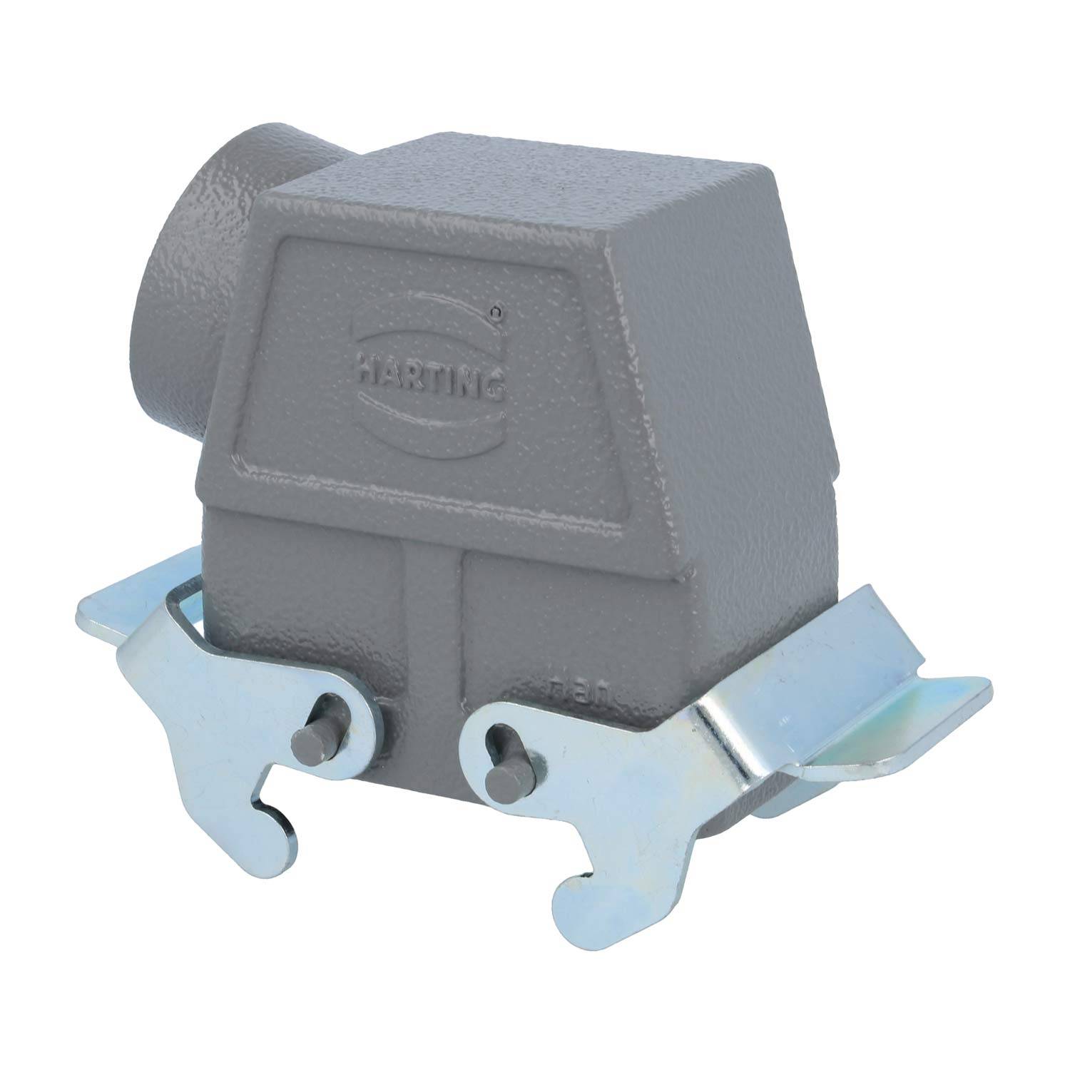 04300100566 HARTING Han 10B Tüllengehäuse hoch, 1xM32 seitlicher Kabelabgang, mit 2 Querbügeln Verschraubung M32