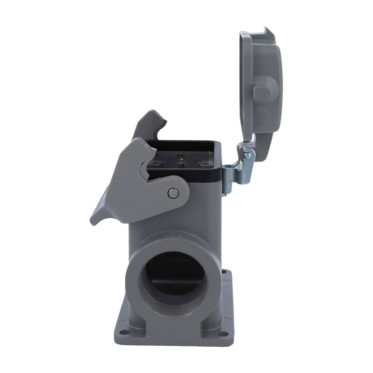 05300100283 HARTING Han 10B Sockelgehäuse hoch, 1xM32 seitlicher Kabelabgang, mit 1 Längsbügel mit Schutzkappe