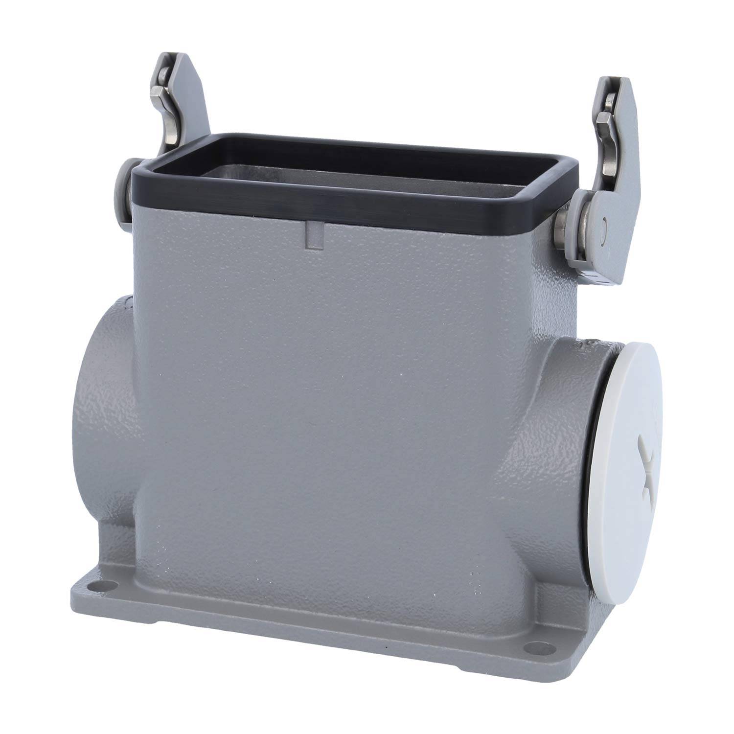 05300100281 HARTING Han 10B Sockelgehäuse hoch, 1xM40 seitlicher Kabelabgang, mit 1 Längsbügel Verschraubung M40