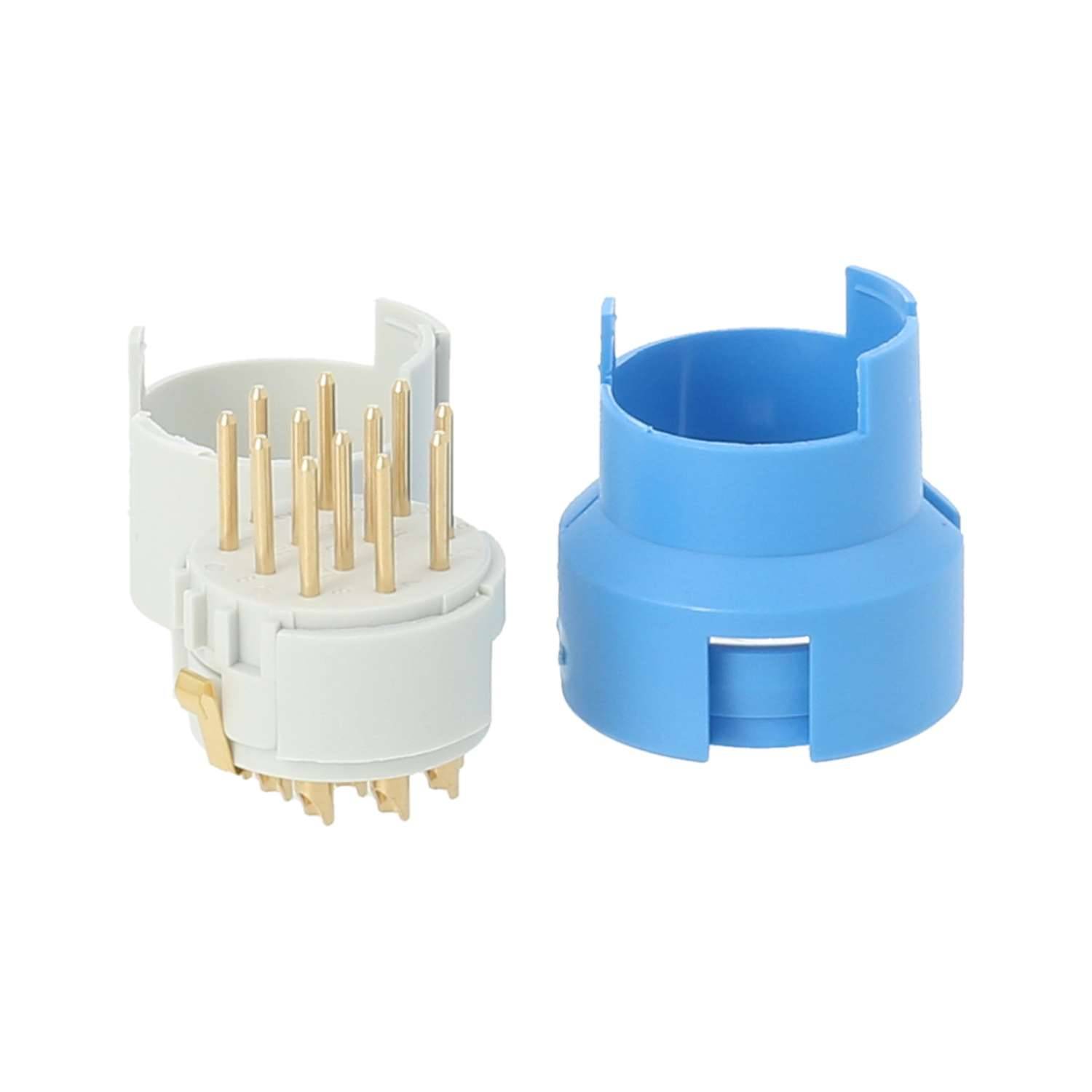 HUMMEL M23 Signal Löt-Kontakteinsatz Stift Lötanschluss, Polzahl 11+PE 200V, 8A, Farbe weiß - 1 Stück