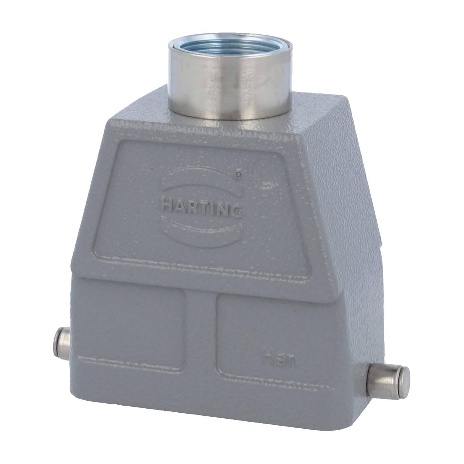 05300100467 HARTING Han 10B Tüllengehäuse hoch, 1xM25 gerader Kabelabgang, für 1 Bügel (am Unterteil) Verschraubung M25