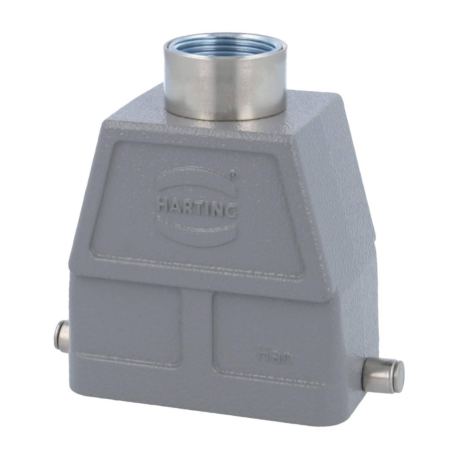 05300100467 HARTING Han 10B Tüllengehäuse hoch, 1xM25 gerader Kabelabgang, für 1 Bügel (am Unterteil) Verschraubung M25