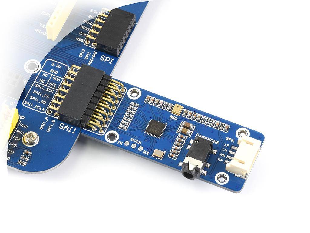 Waveshare WM8960 Stereo CODEC Audio Module, MEMS Mikrofon, 3,5mm Klinke, I2C, I2S, 1W 3,3V