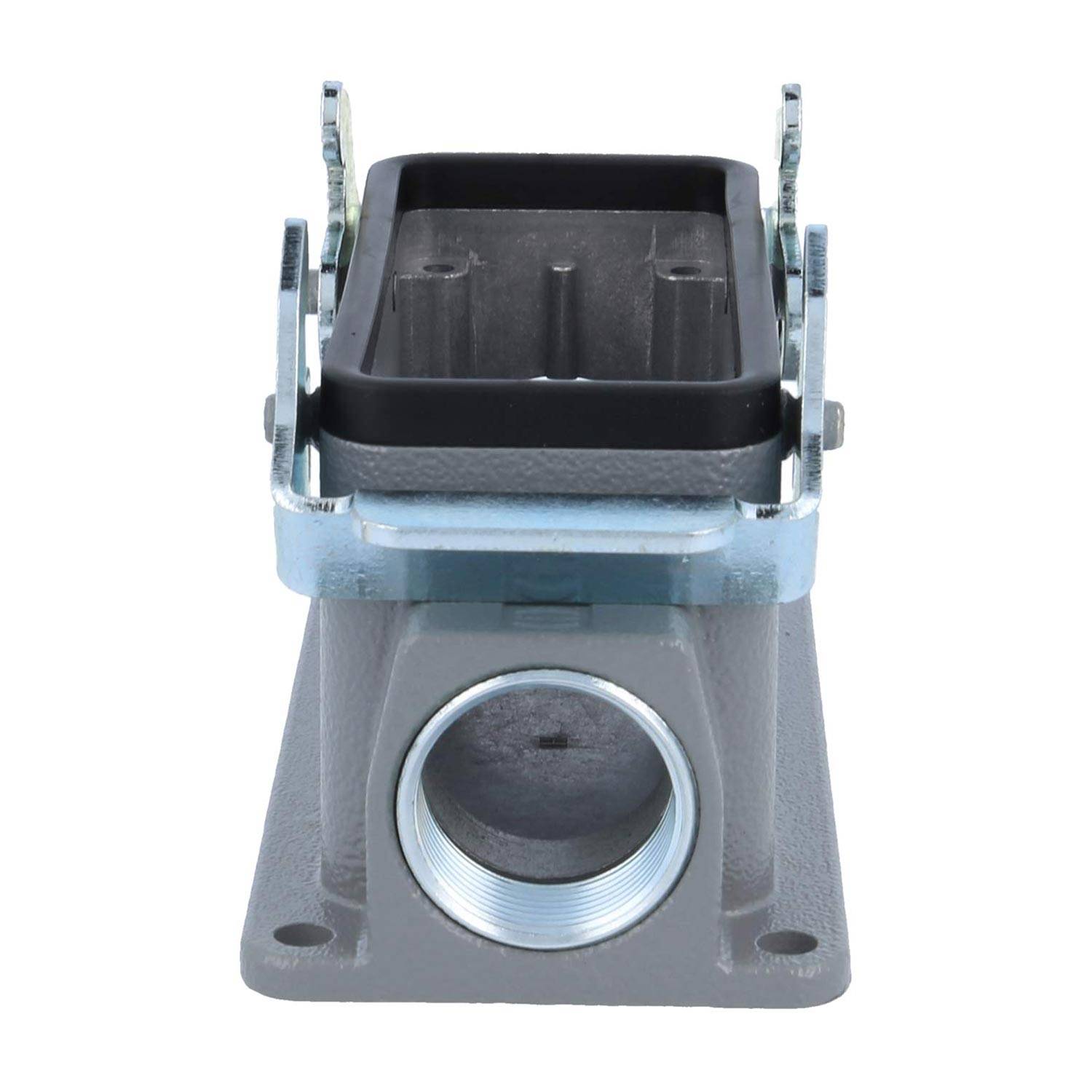 04301161267 HARTING Han 16B Sockelgehäuse niedrig, 2xM25 seitlicher Kabelabgang, mit 2 Querbügeln Verschraubung M25