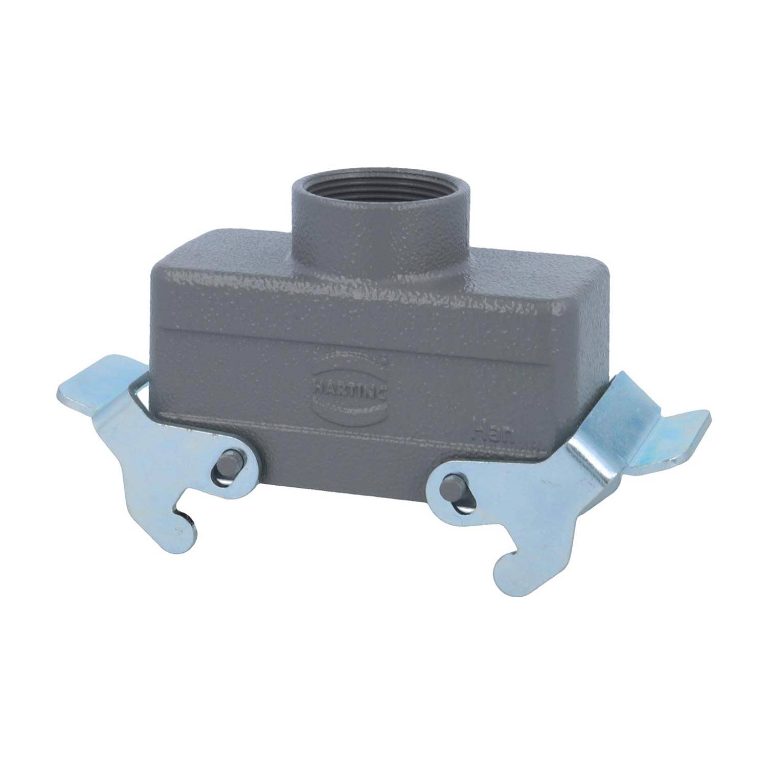 04301161466 HARTING Han 16B Tüllengehäuse niedrig, 1xM32 gerader Kabelabgang, mit 2 Querbügeln Verschraubung M32