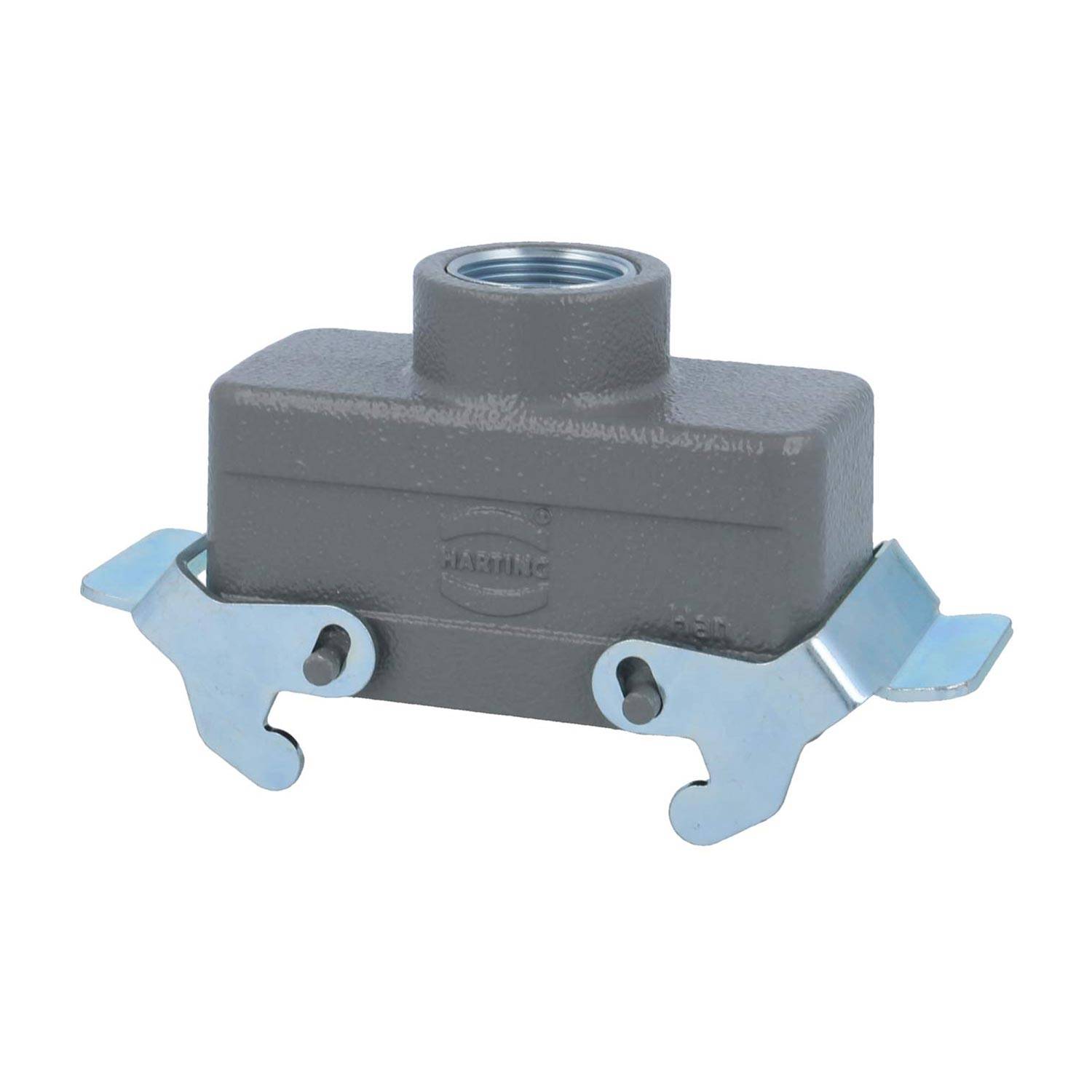 04301161462 HARTING Han 16B Tüllengehäuse niedrig, 1xM25 gerader Kabelabgang, mit 2 Querbügeln Verschraubung M25