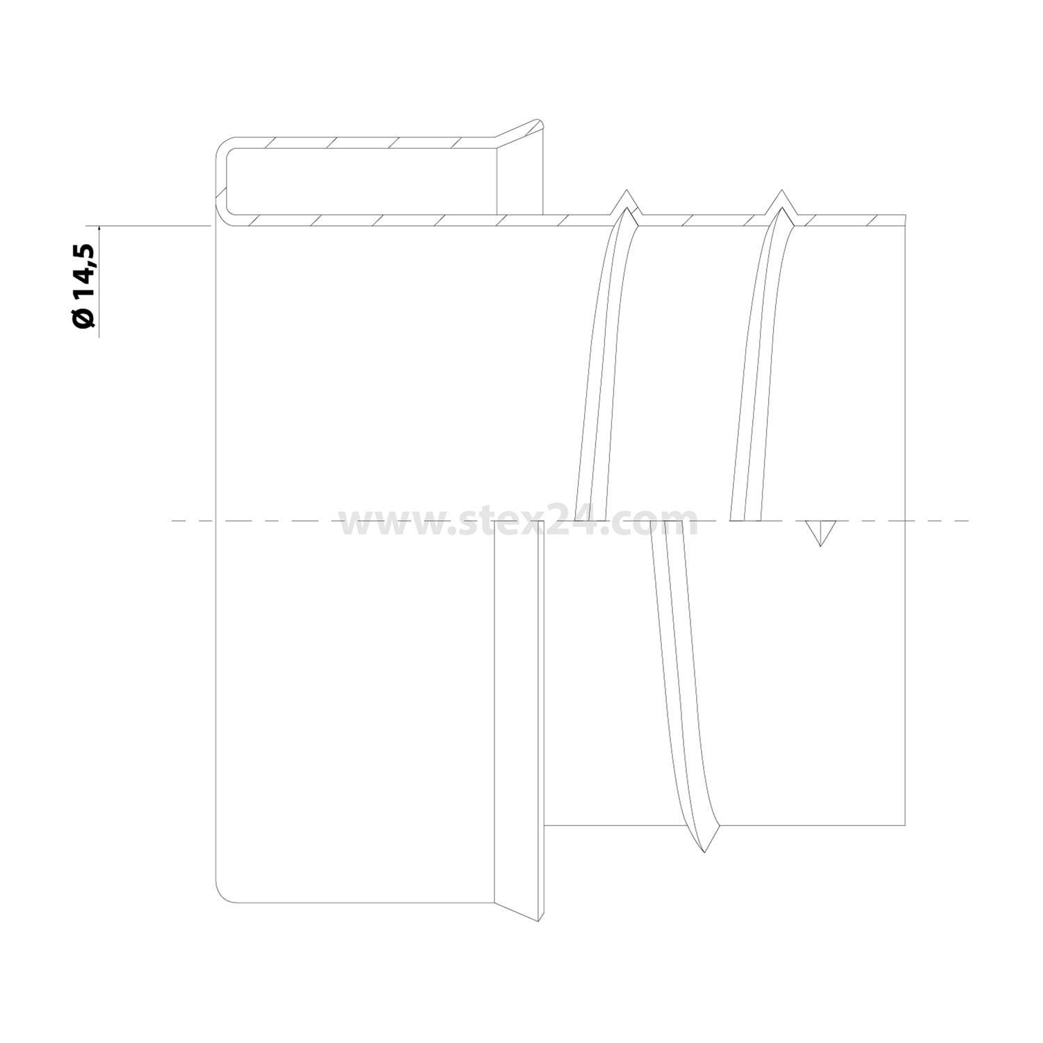 158563/2 FLEXA EEM Endtülle/Innentülle einschraubbar offen für Schlauch-Außendurchmesser 19,0mm für