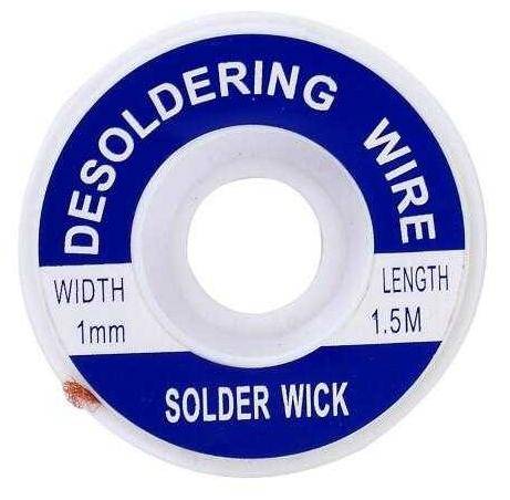 Entlötlitze 1,0mm breit, 1,5m lang, flussmittelgetränkt, Kupfer