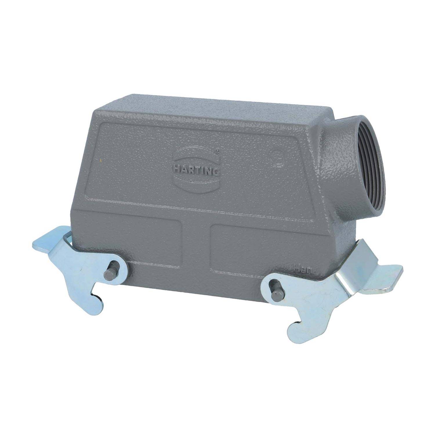 04301240531 HARTING Han 24B Tüllengehäuse hoch, 1xPG29 seitlicher Kabelabgang, mit 2 Querbügeln Verschraubung PG29