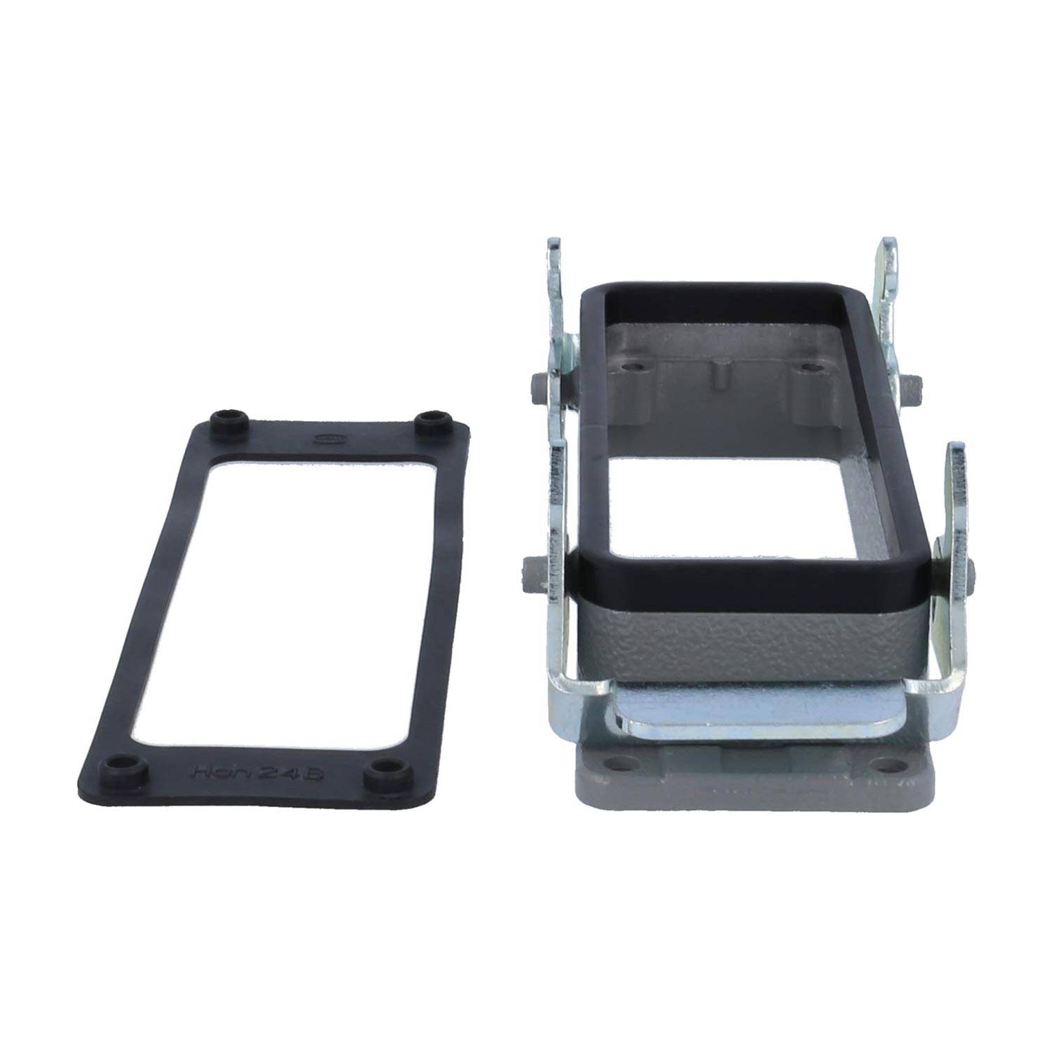 04301240301 HARTING Han 24B Anbaugehäuse mit 2 Querbügeln 2 Edelstahl Verriegelungsbügel - 1Stück