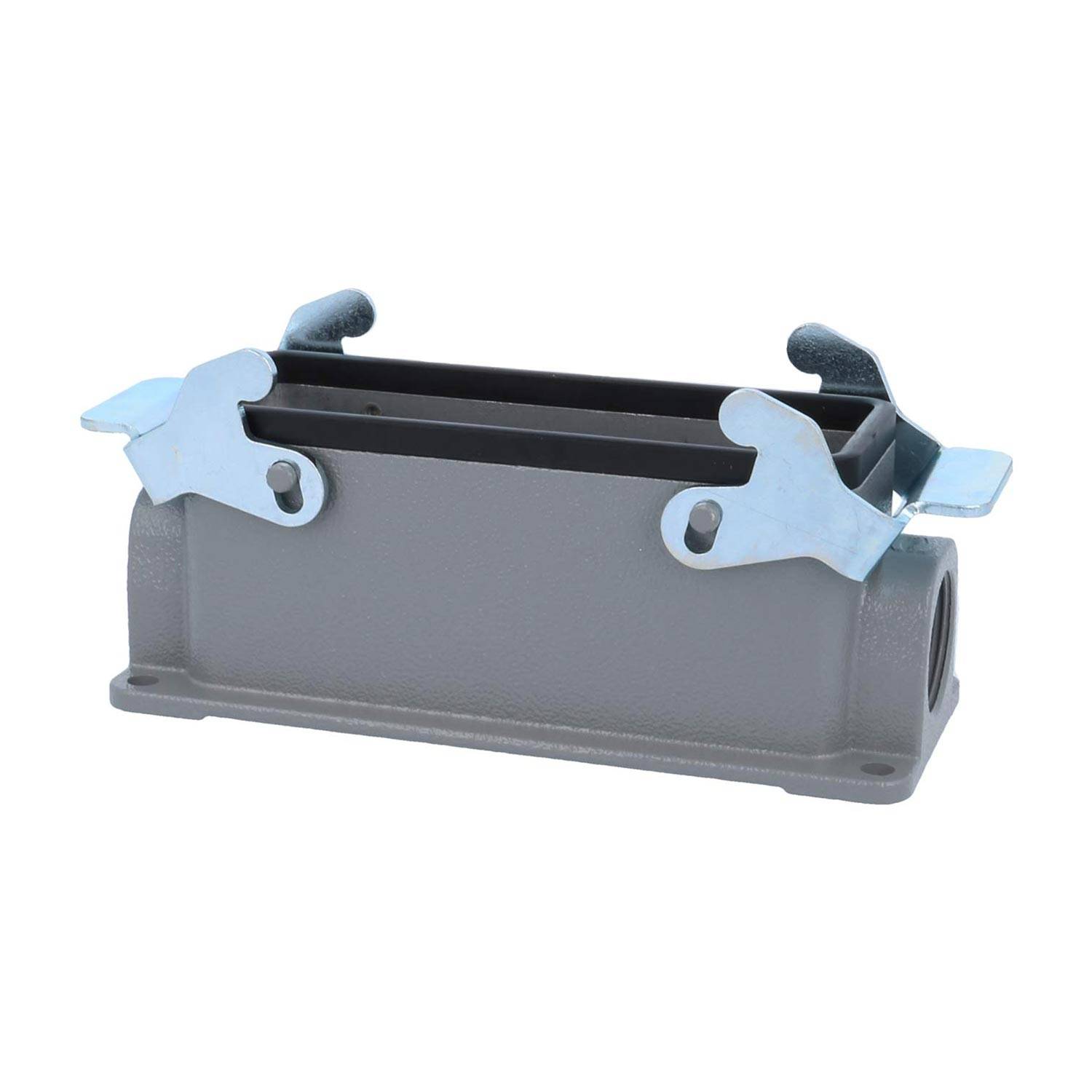 04301241263 HARTING Han 24B Sockelgehäuse niedrig, 1xM25 seitlicher Kabelabgang, mit 2 Querbügeln Verschraubung M25