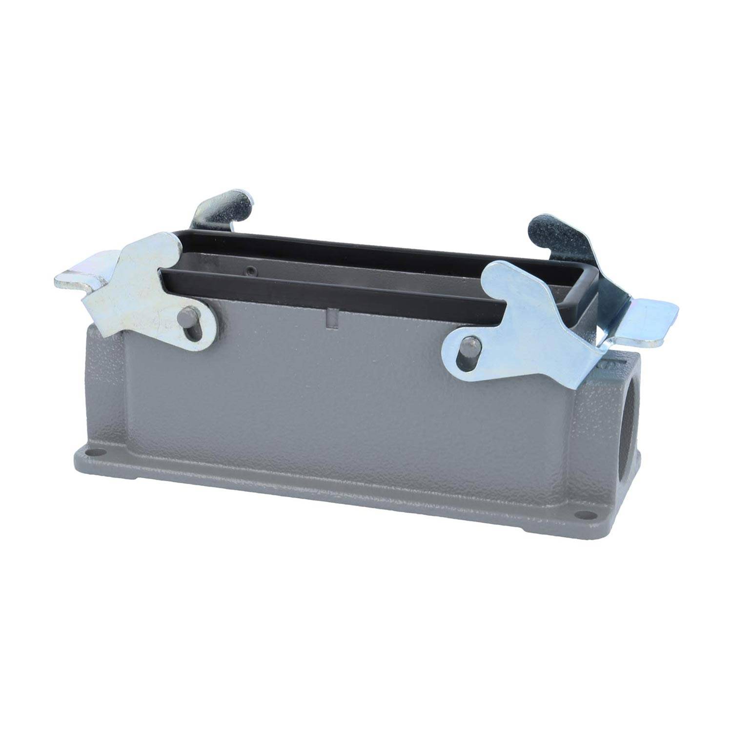 04301241241 HARTING Han 24B für 2 Einsätze Sockelgehäuse niedrig, 1xM25 seitlicher Kabelabgang, mit 2 Querbügeln