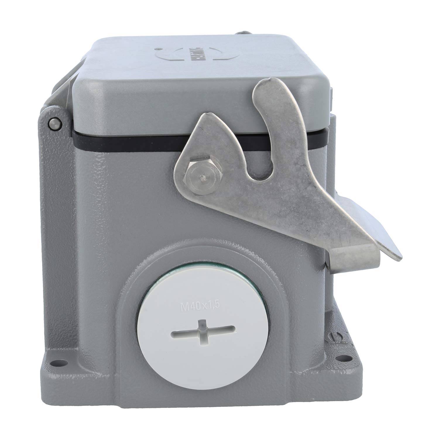 05300480268 HARTING Han 48B Sockelgehäuse hoch, 1xM40 seitlicher Kabelabgang, mit 1 Längsbügel mit Schutzkappe