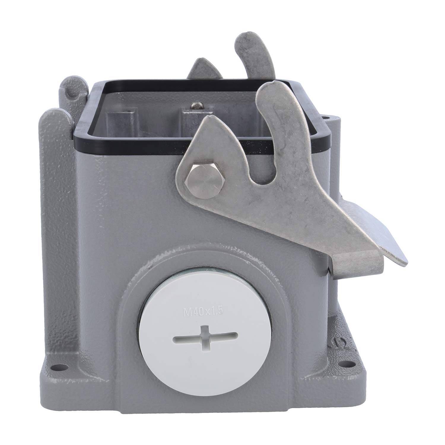 05300480266 HARTING Han 48B Sockelgehäuse hoch, 1xM40 seitlicher Kabelabgang, mit 1 Längsbügel Verschraubung M40