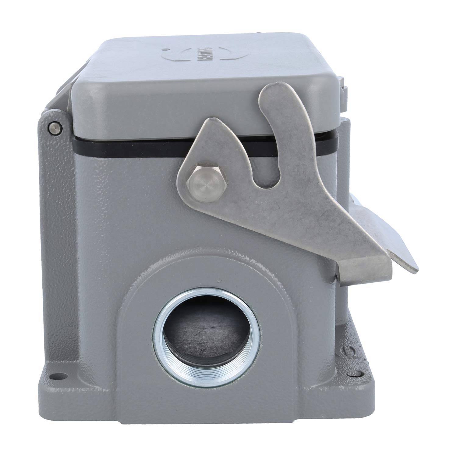 05300480263 HARTING Han 48B Sockelgehäuse hoch, 2xM32 seitlicher Kabelabgang, mit 1 Längsbügel mit Schutzkappe