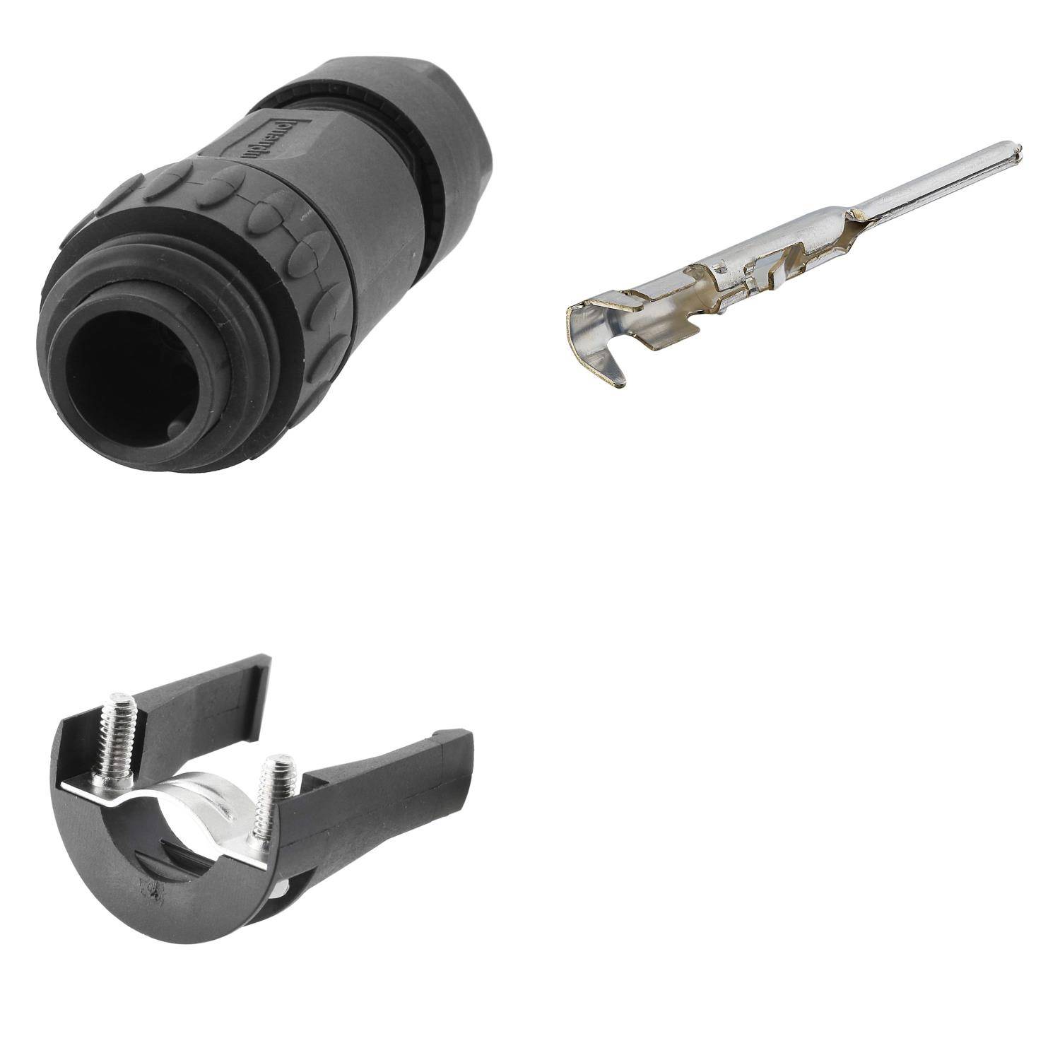 C01610H10683222K Amphenol SET-RD24-KSG Kabelstecker, inkl. Zugentlastung und Kontakte gerade Stift Crimpanschluss,