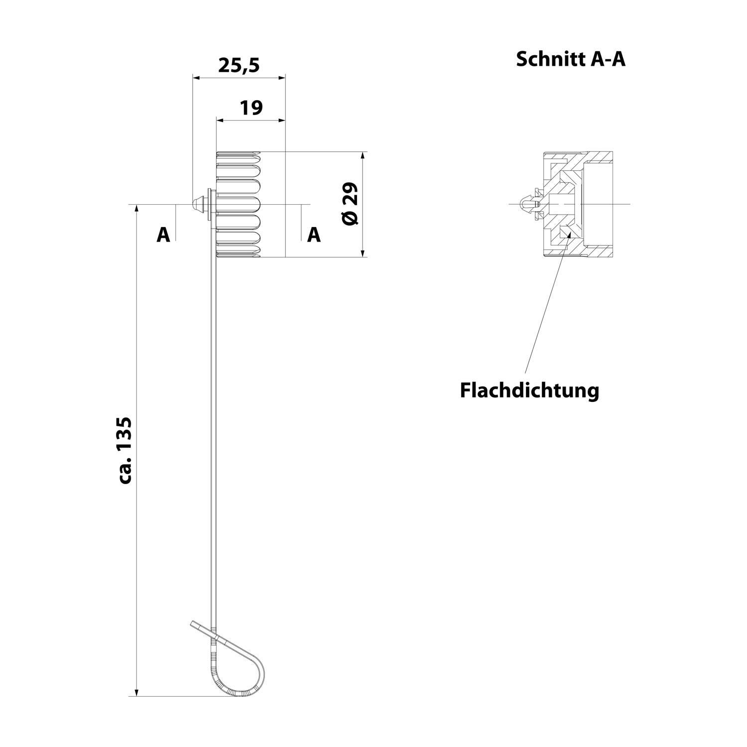 C01600U00001012 Amphenol RD24-SKS 102 Schutzkappe für Kabelsteckverbinder Stift Verliersicherung mit großer Schlaufe