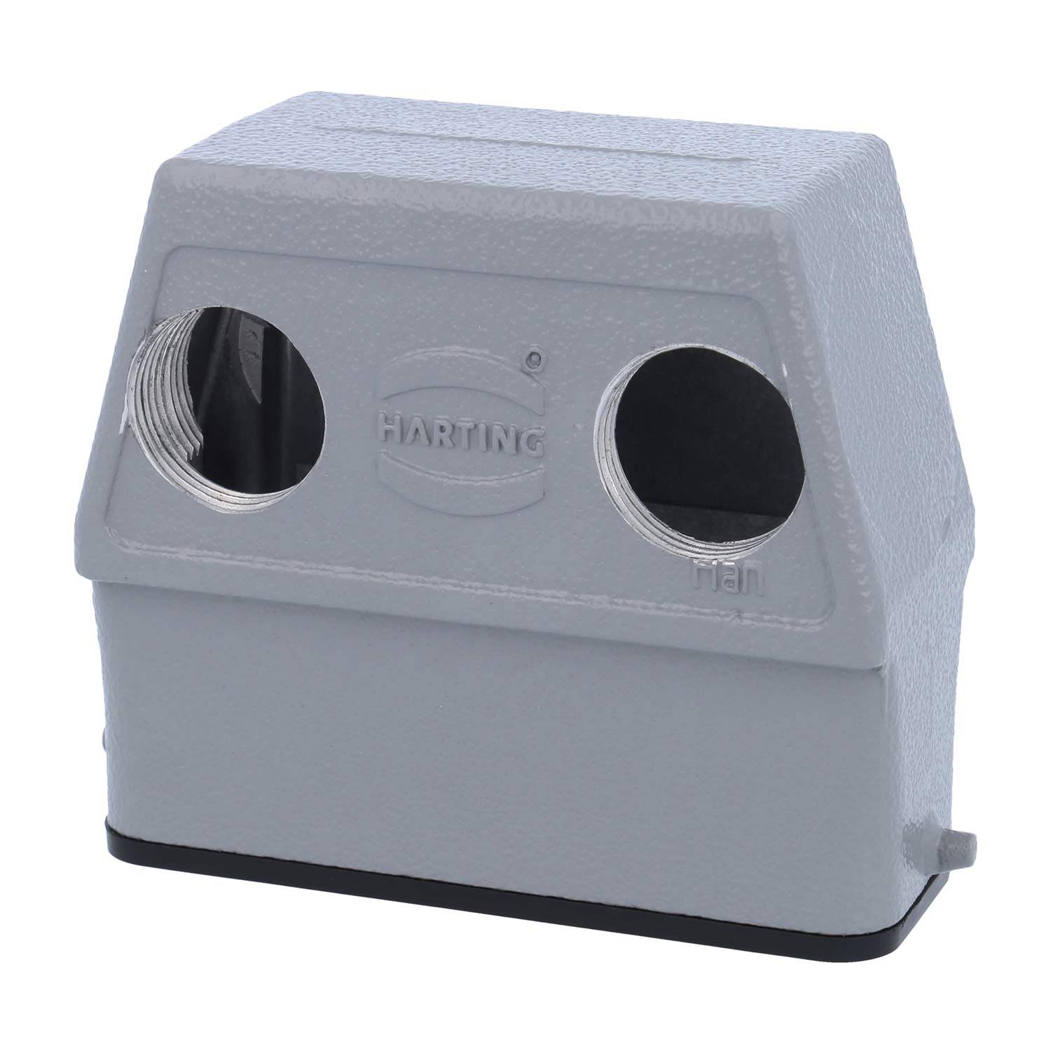 05200160662 HARTING Han 16A Tüllengehäuse hoch, 2xM20 Front Kabelabgang, für 1 Bügel (am Unterteil) Verschraubung M20