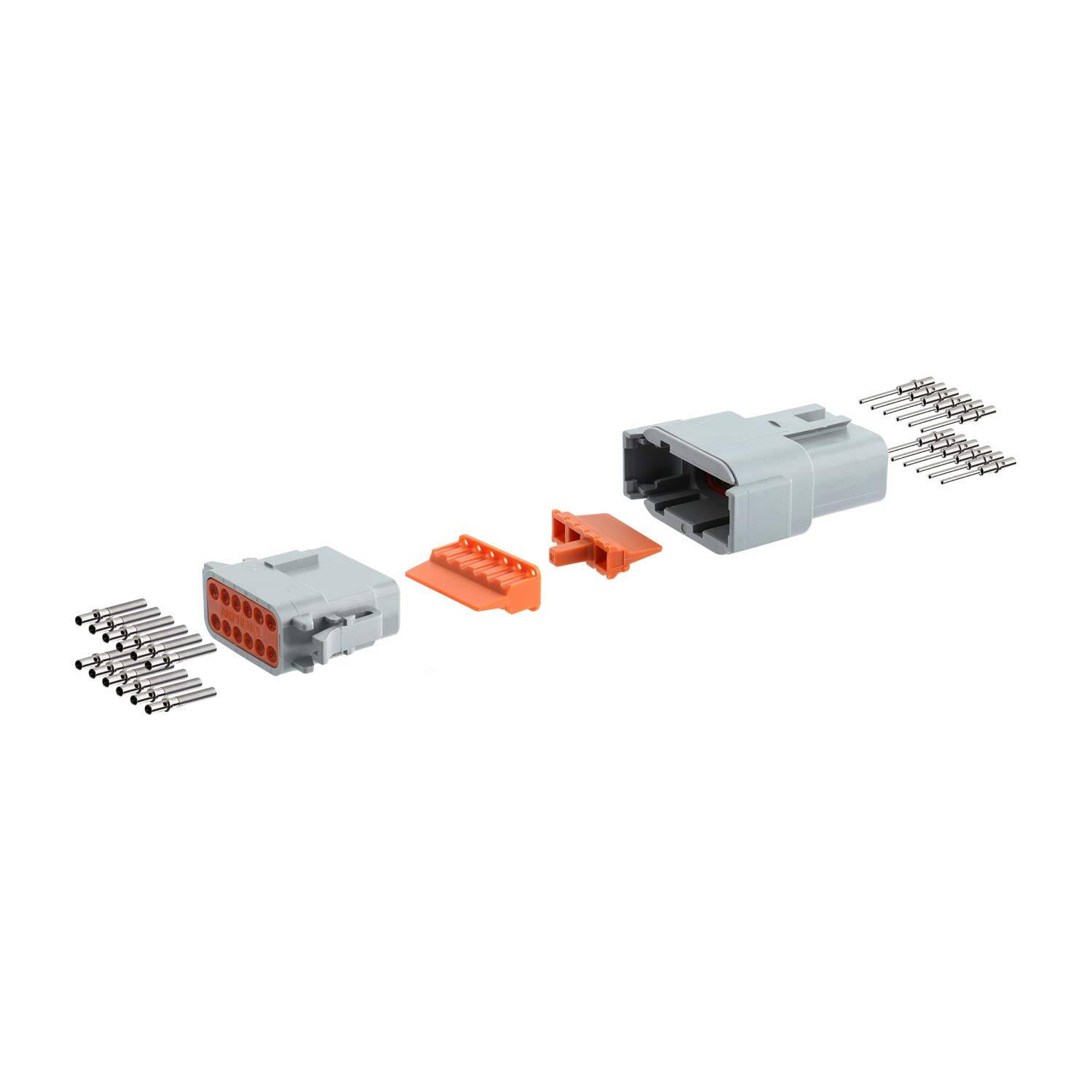 ATM12PS-CKIT Amphenol AS-12SM/F 107 SET-Steckverbindung ATM-Serie 1xStift/1xBuchse, Kodierung A, 12-polig,