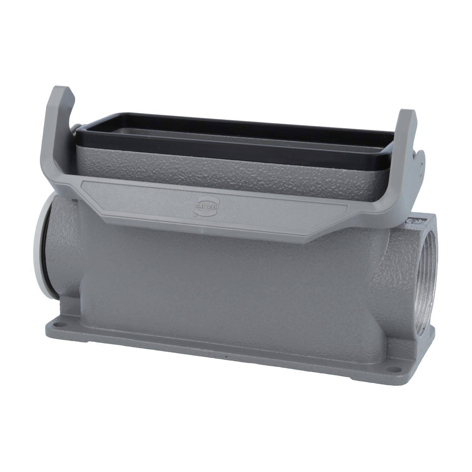 05300240282 HARTING Han 24B Sockelgehäuse hoch, 1xM40 seitlicher Kabelabgang, mit 1 Längsbügel Verschraubung M40