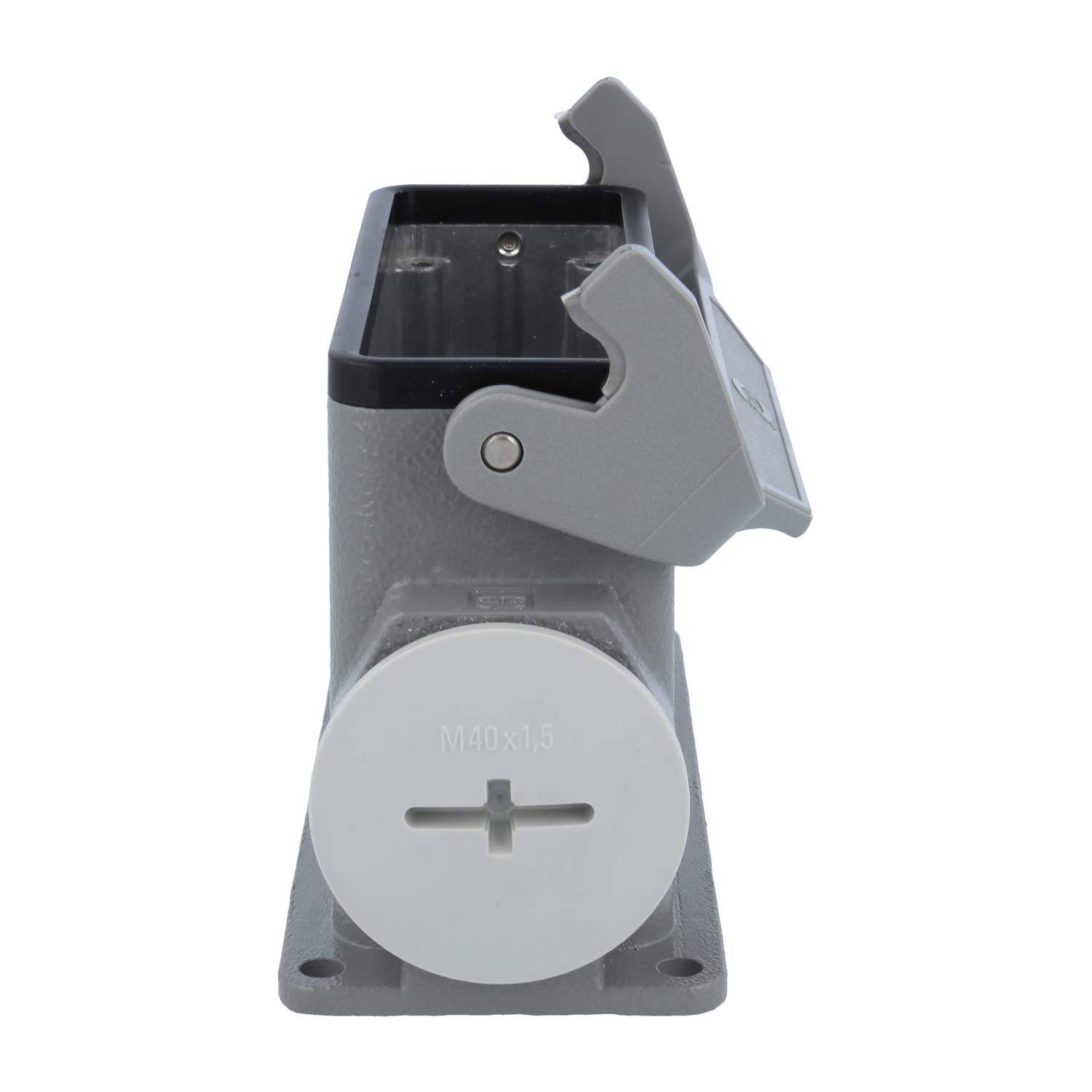 05300240282 HARTING Han 24B Sockelgehäuse hoch, 1xM40 seitlicher Kabelabgang, mit 1 Längsbügel Verschraubung M40