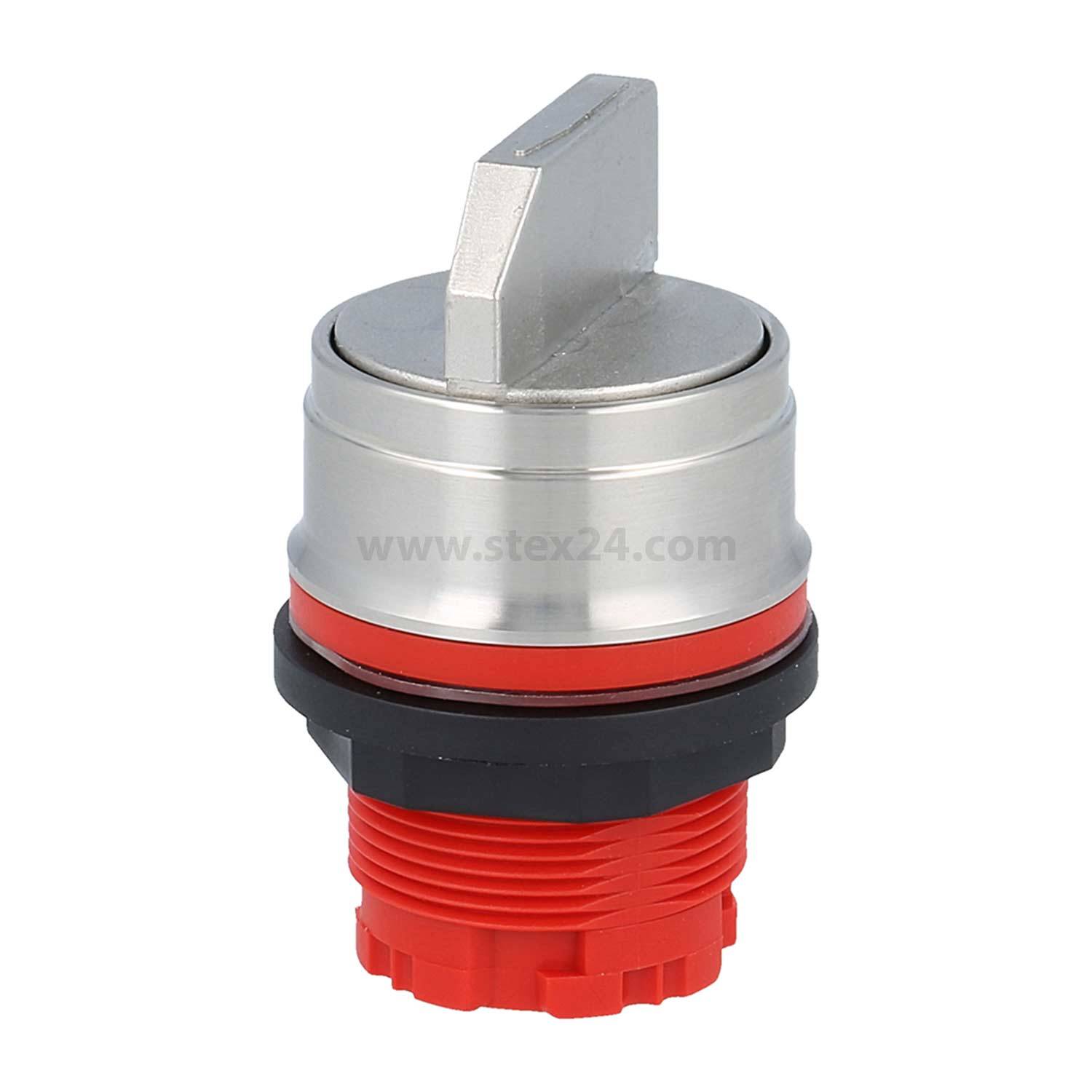 Metallischer Schlüsselschalter-Zubehör mit roter und schwarzer Basis.