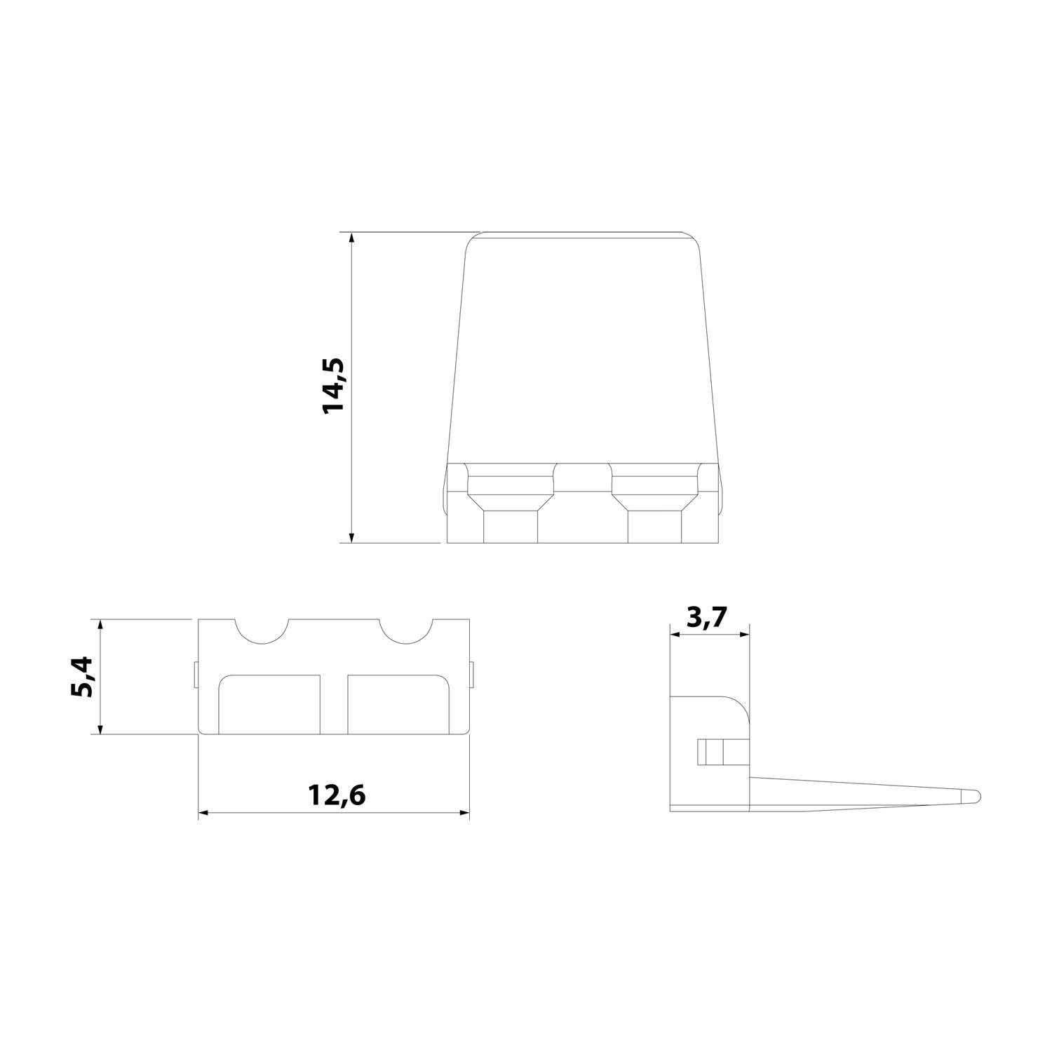 AWP-2P Amphenol AS-2HKM 113 Haltekeil Kabelstecker ATP-Serie passend für: ATP-Serie Kabelstecker 2-polig